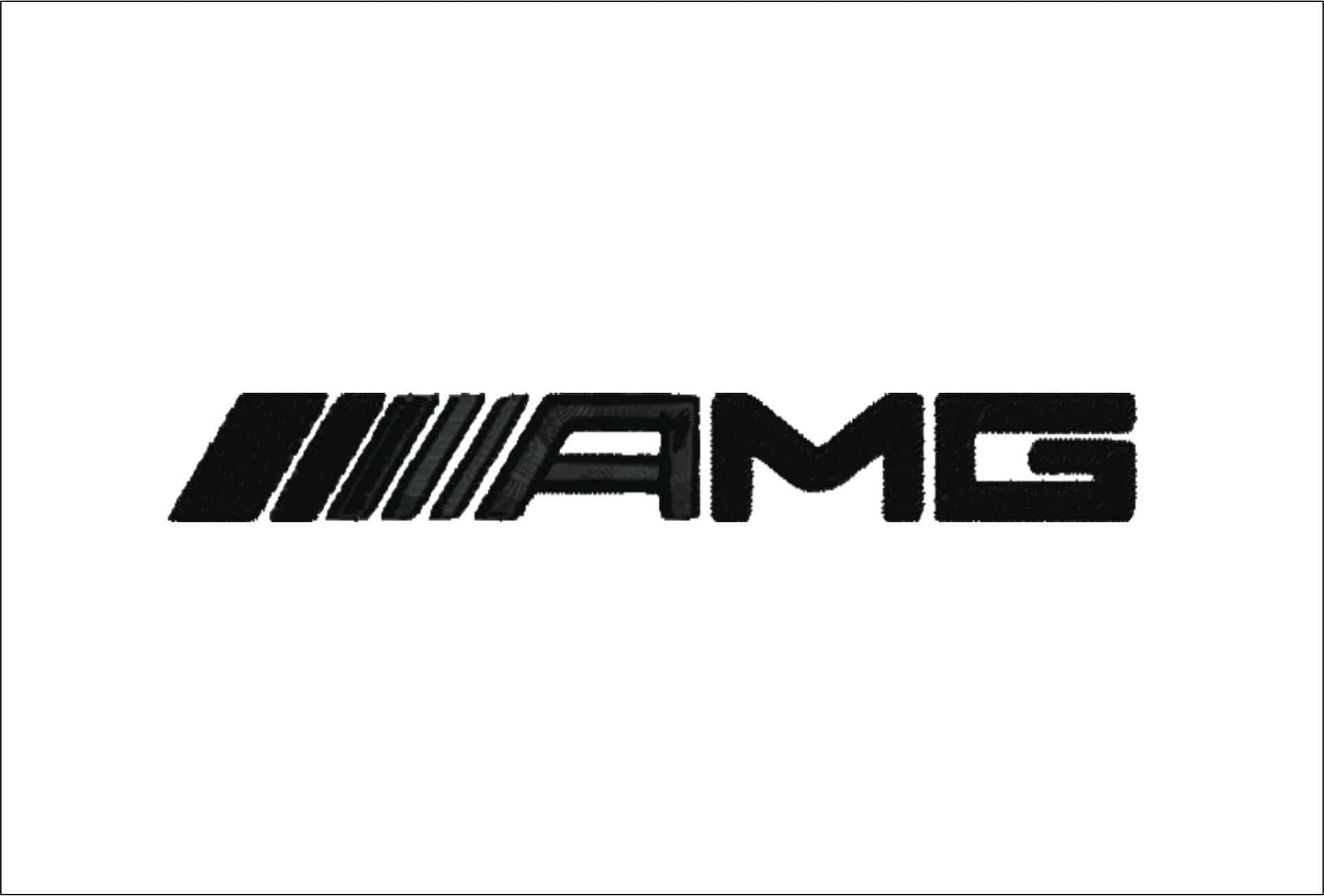 AMG Mercedes Car Logo embroidery design - Merc AMG design machine pattern Car Auto Company embroidery file instant download in a frame