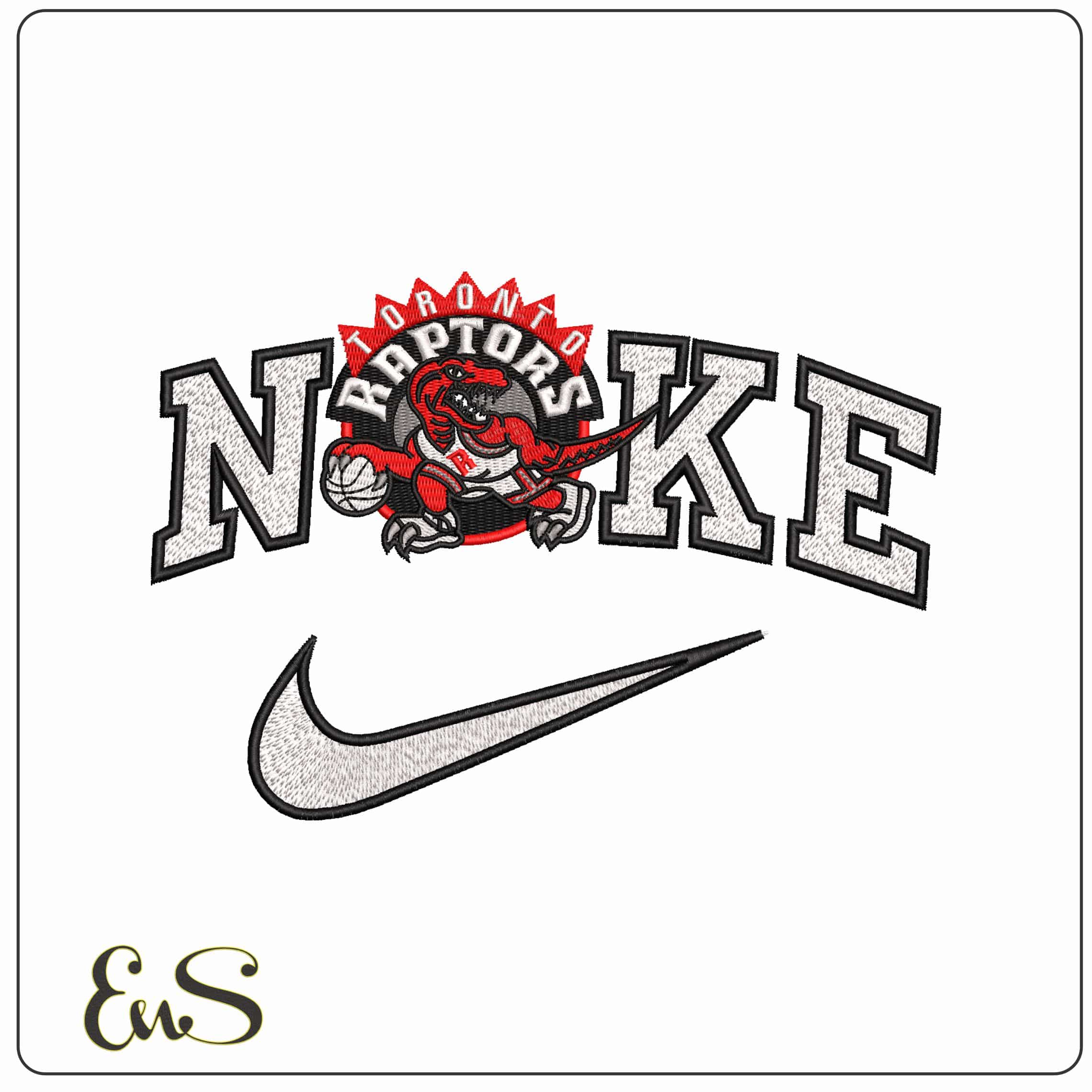 Nike Toronto Raptor - Elegant embroidery design file - instant download