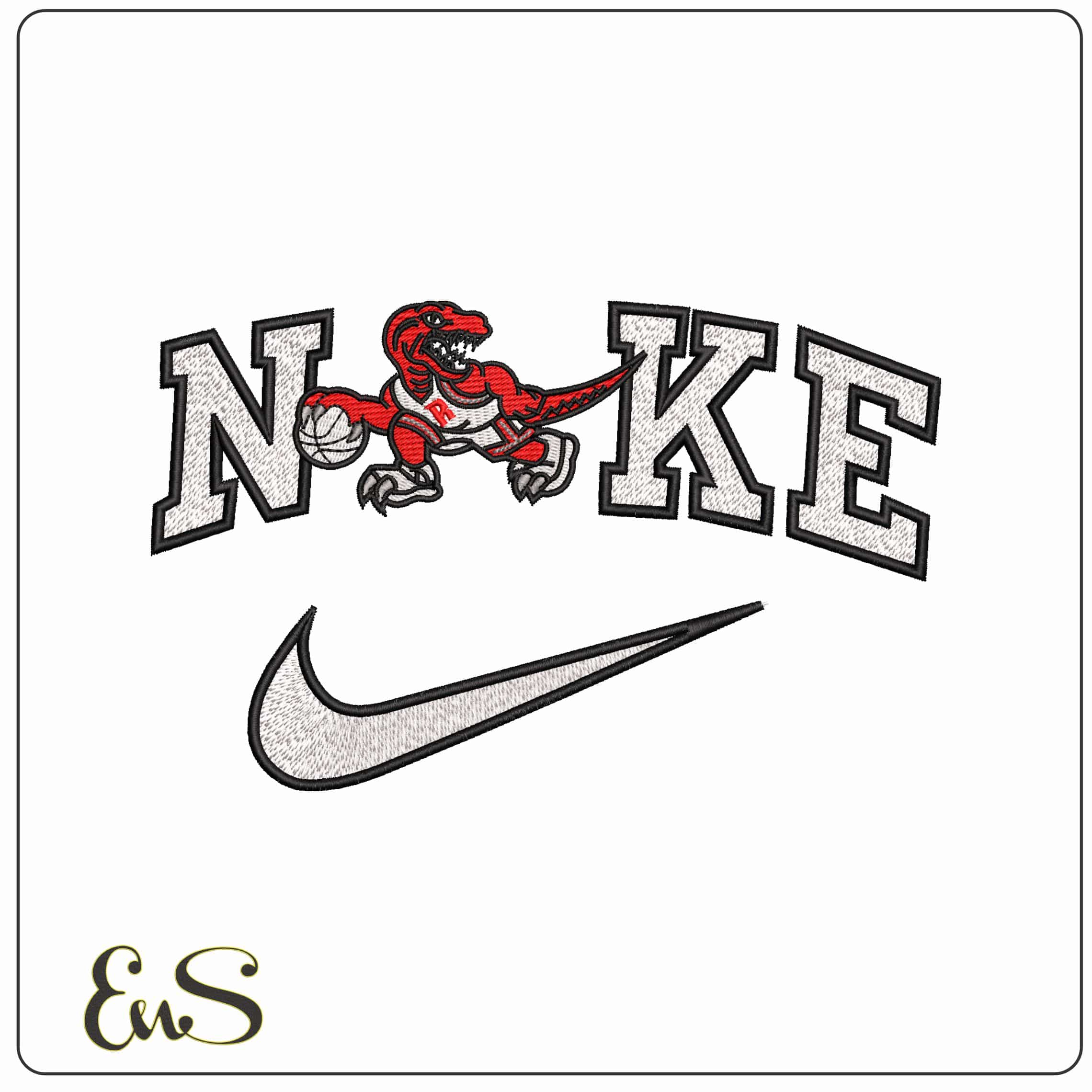 Nike Toronto Raptor Logo - Elegant embroidery design file - instant download