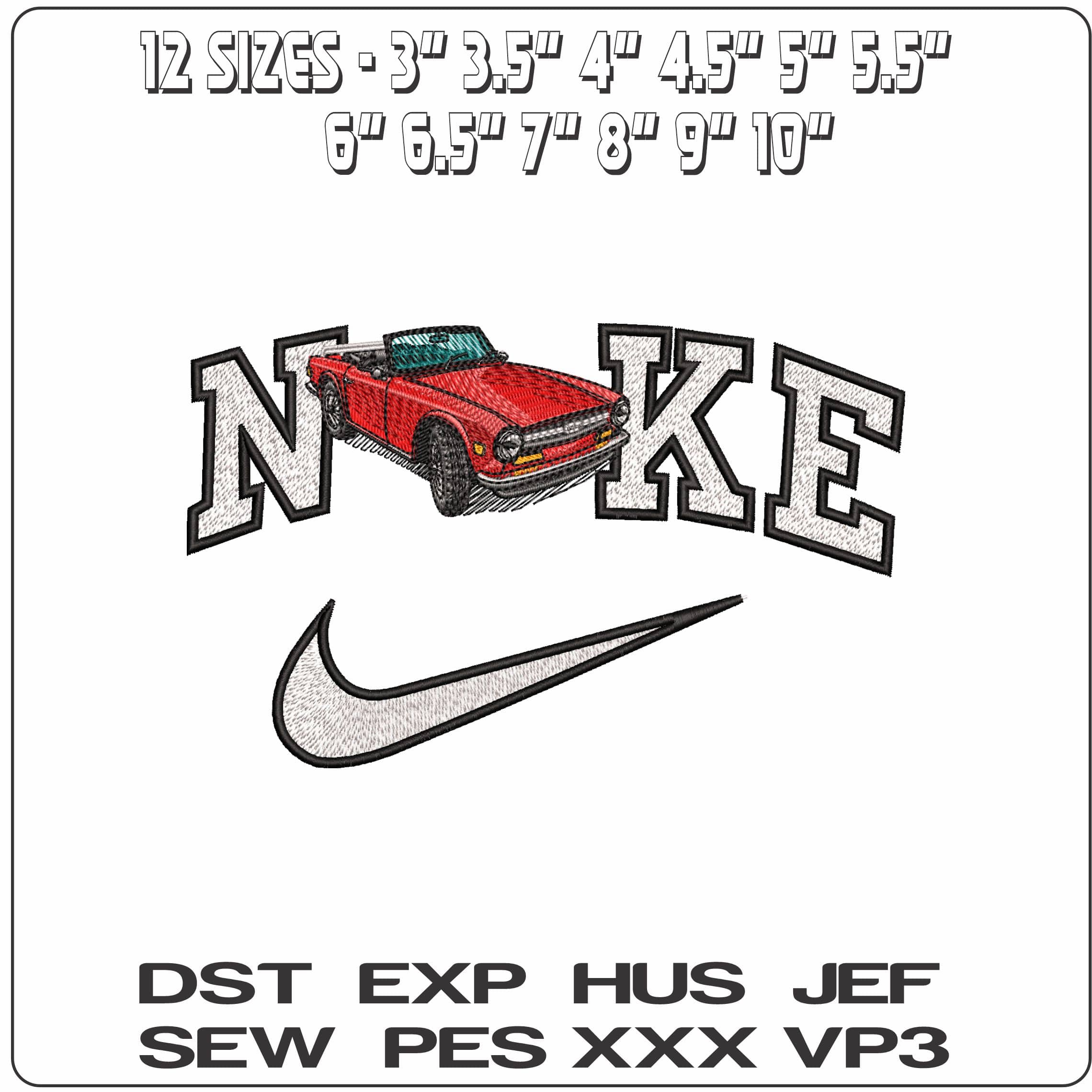 Nike Triumph TR6 - Elegant embroidery design file - instant download — view 2