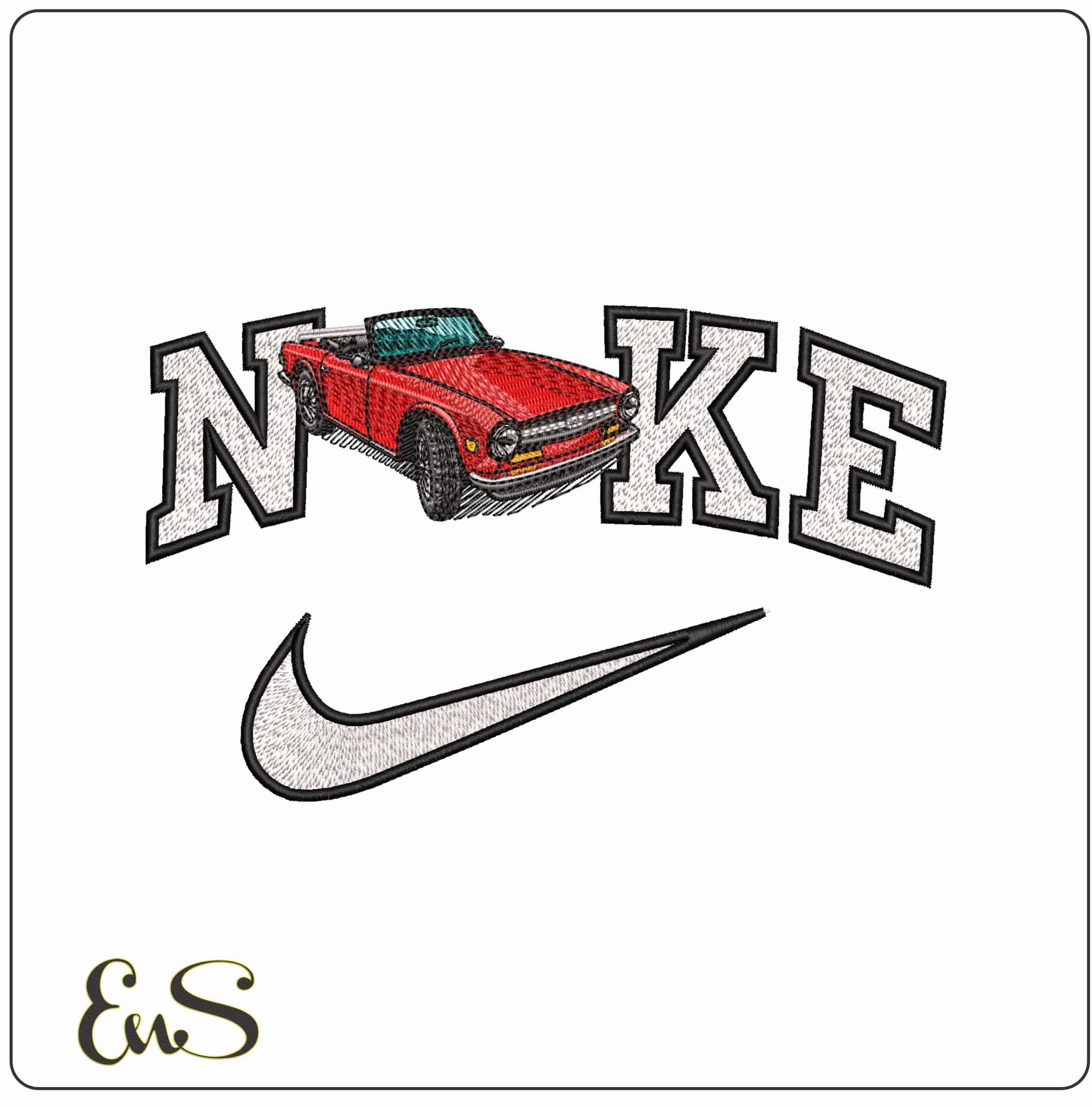 Nike Triumph TR6 - Elegant embroidery design file - instant download