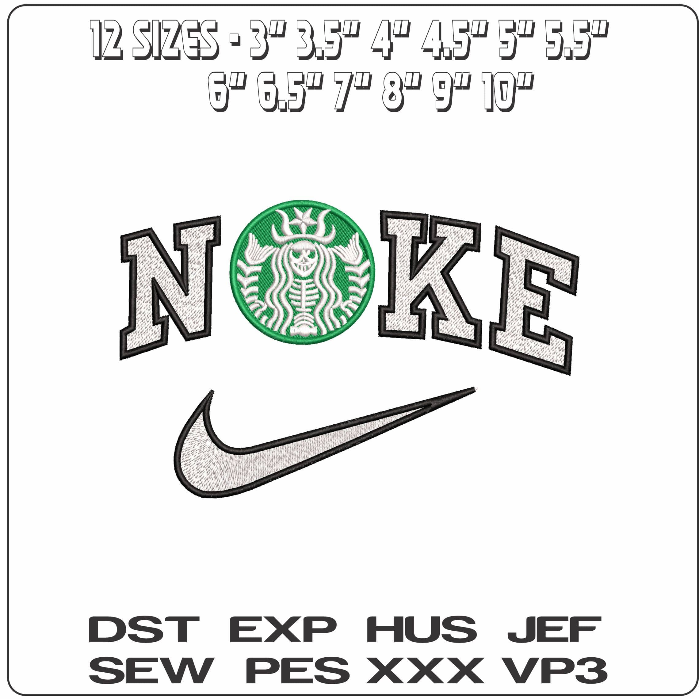 Nike Witch Starbuck - Elegant embroidery design file - instant download — view 2