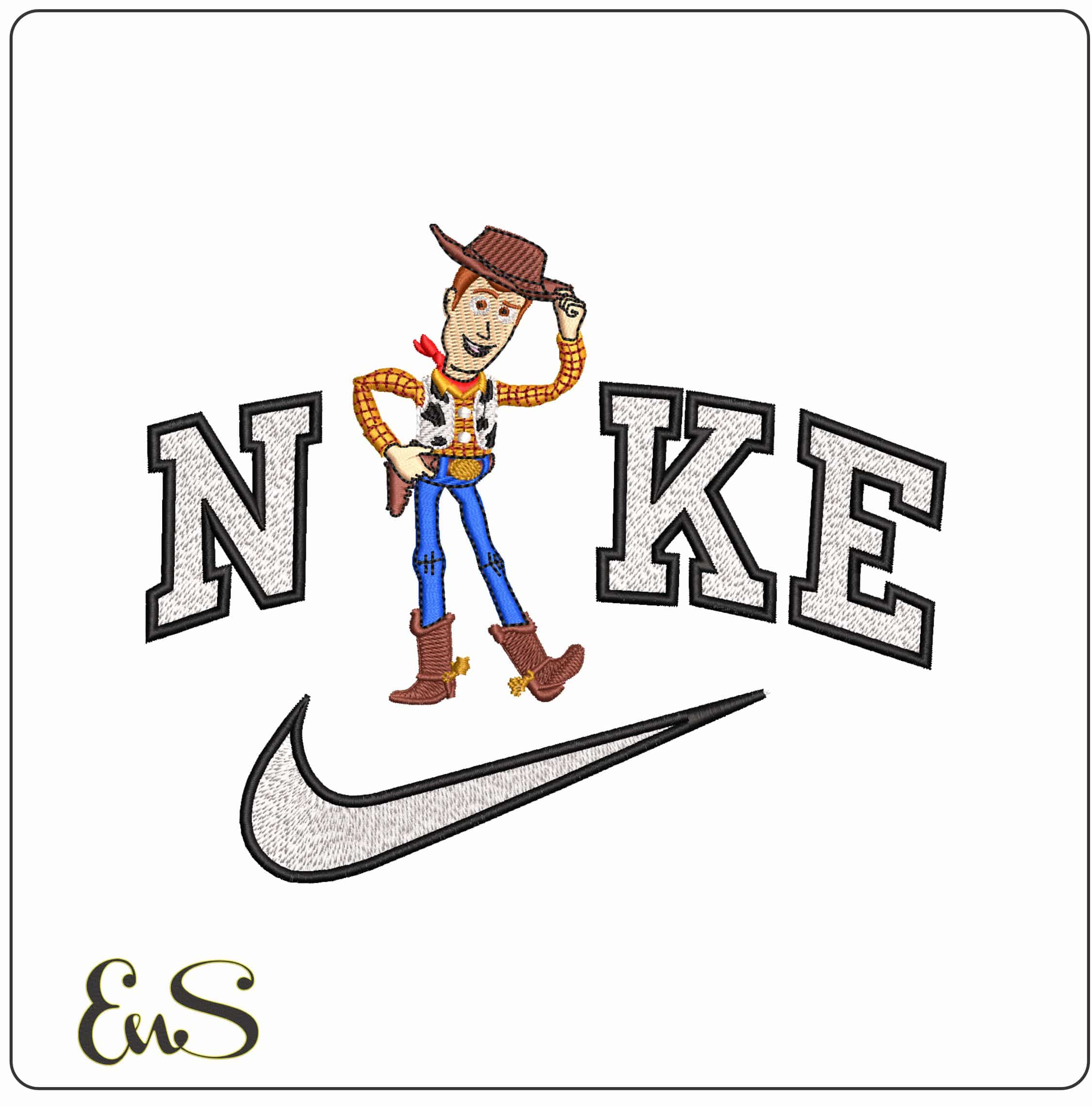 Nike Woody Tipping Hat Toy Story - Elegant embroidery design file - instant download