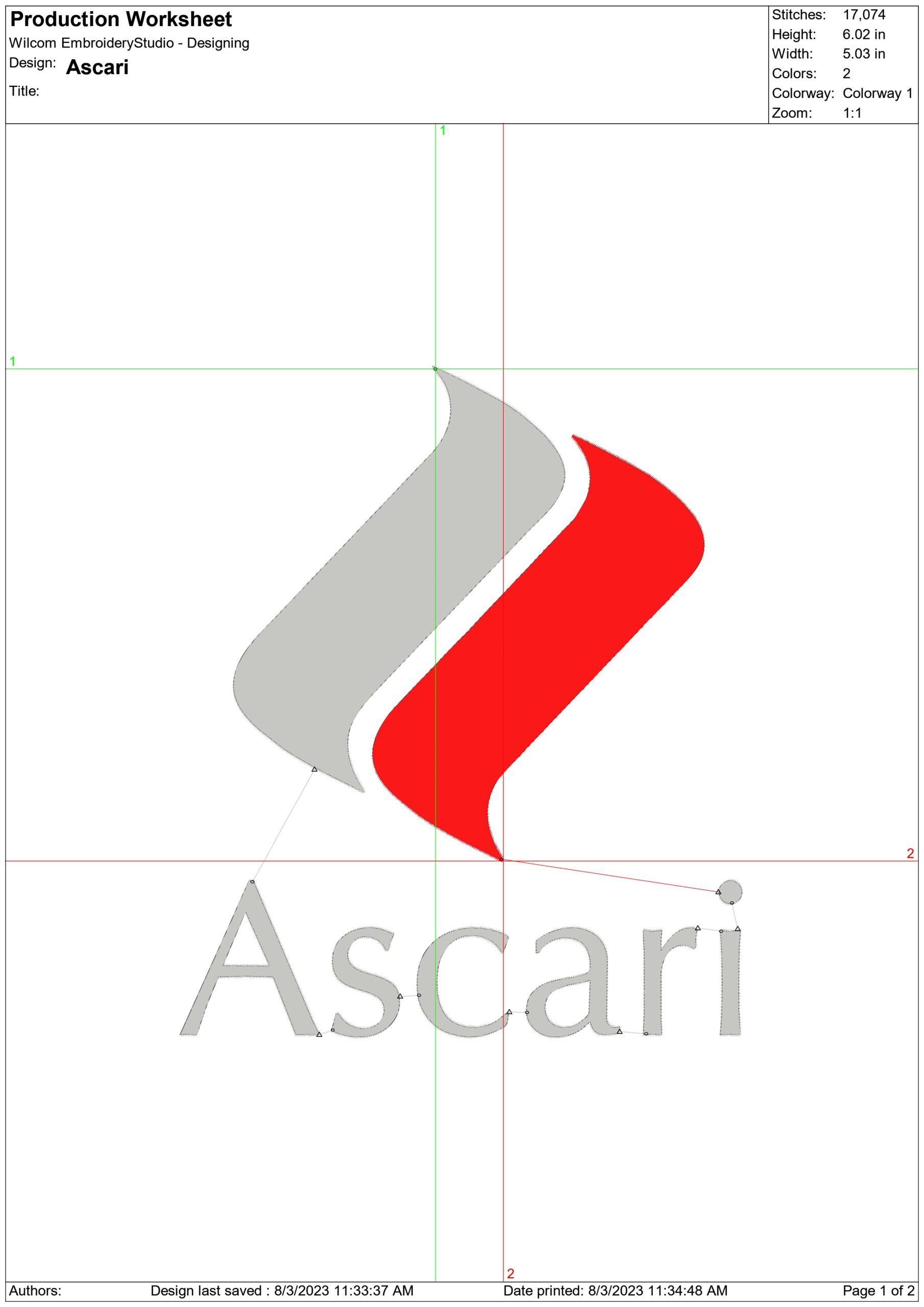 Ascari Car Logo embroidery design - Italy design machine pattern Car Auto Company embroidery file instant download in a frame — view 2