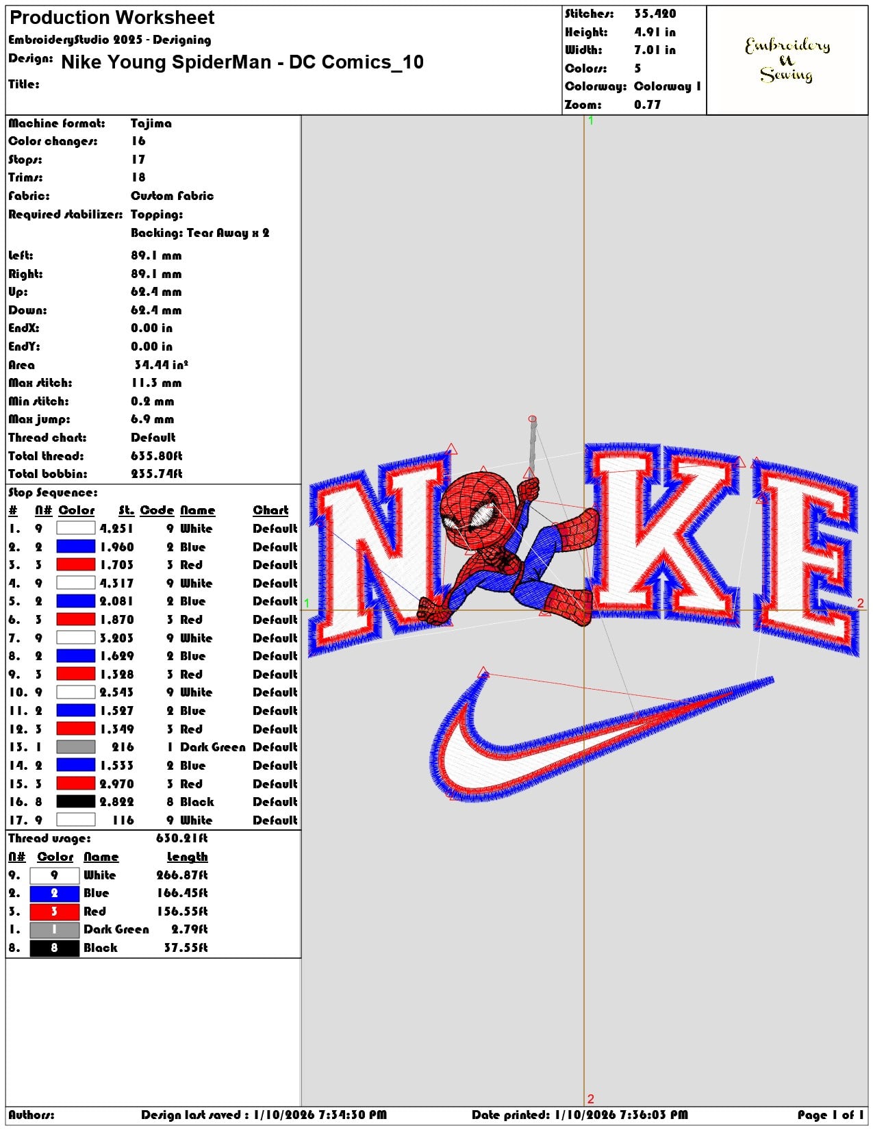 Nike Young SpiderMan DC Comics - Elegant embroidery design file - instant download — view 3
