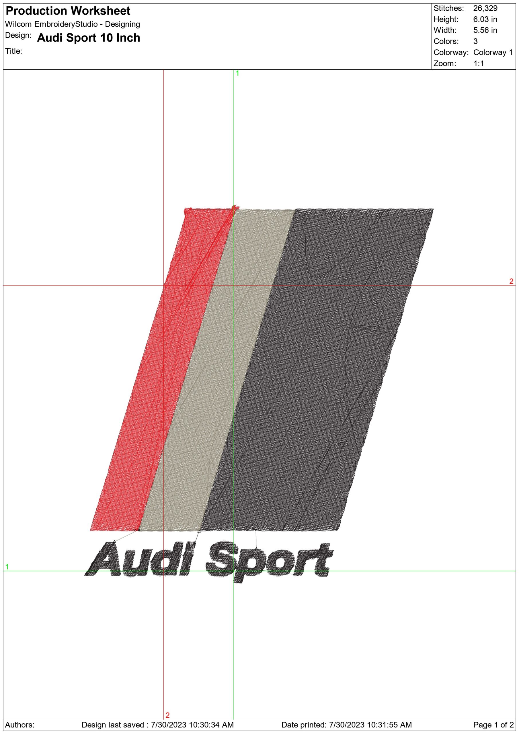 Audi Sports Car Logo embroidery design - VW group design machine pattern Car Auto Company embroidery file instant download in a frame — view 2