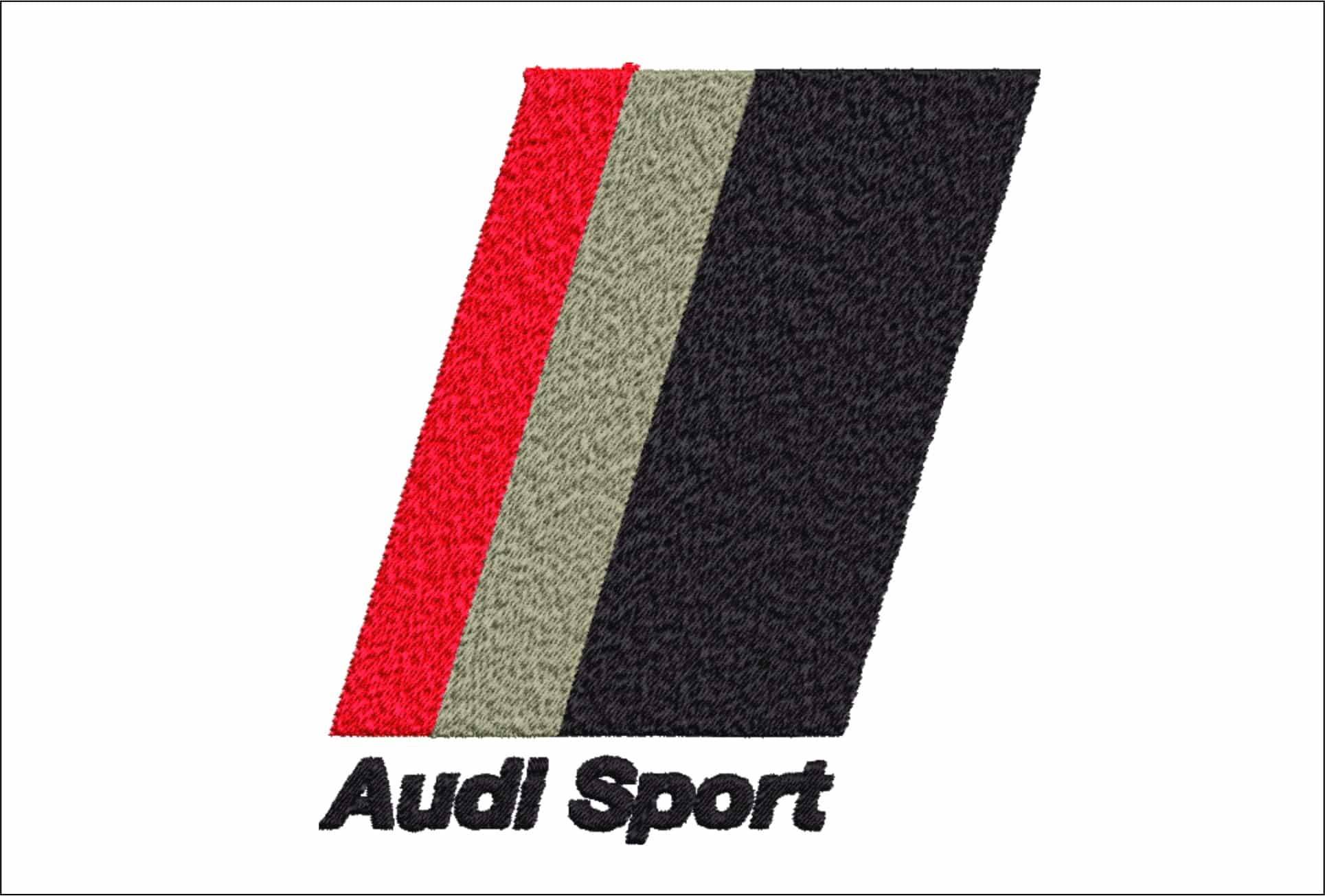 Audi Sports Car Logo embroidery design - VW group design machine pattern Car Auto Company embroidery file instant download in a frame