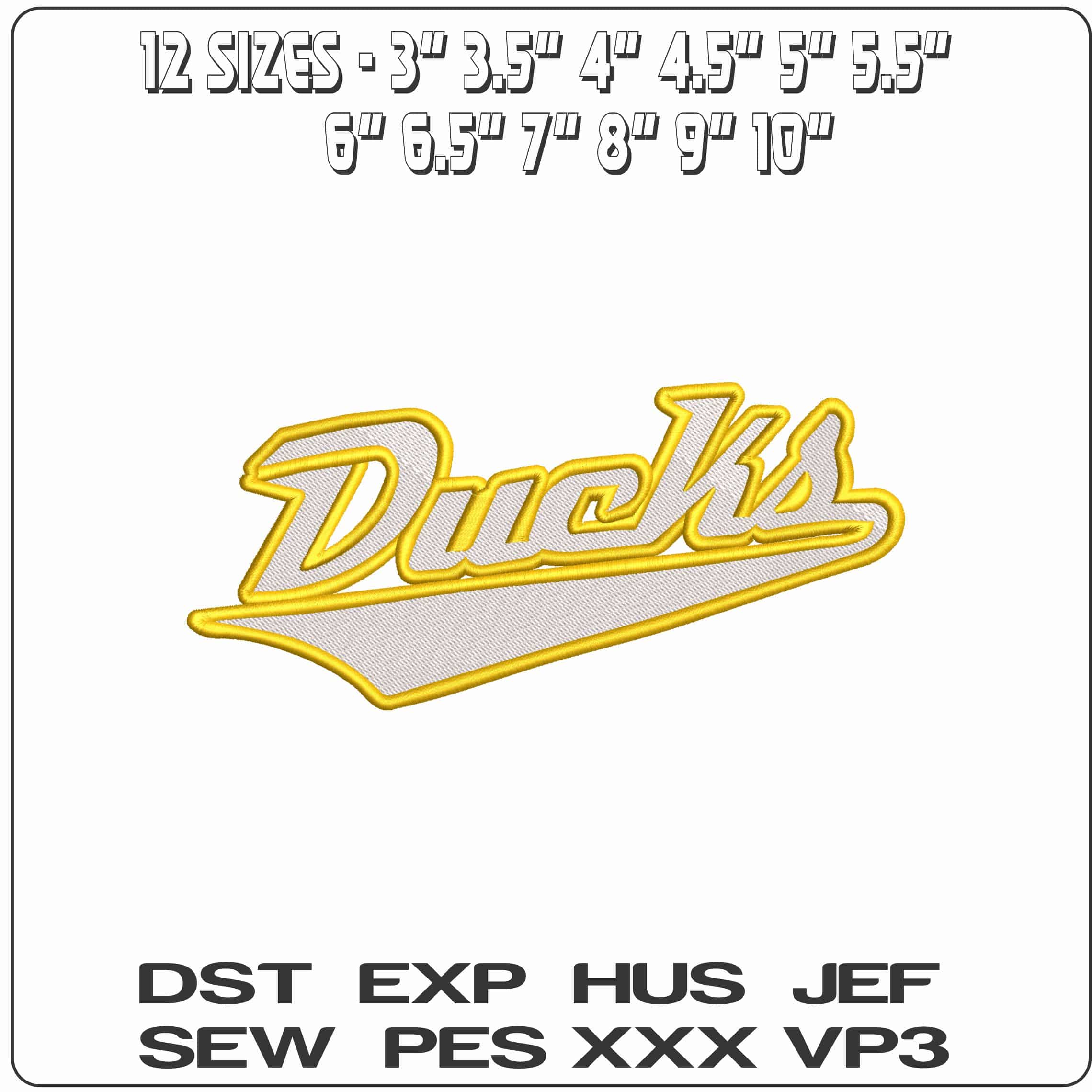 Oregon Ducks - Elegant embroidery design file - instant download — view 2