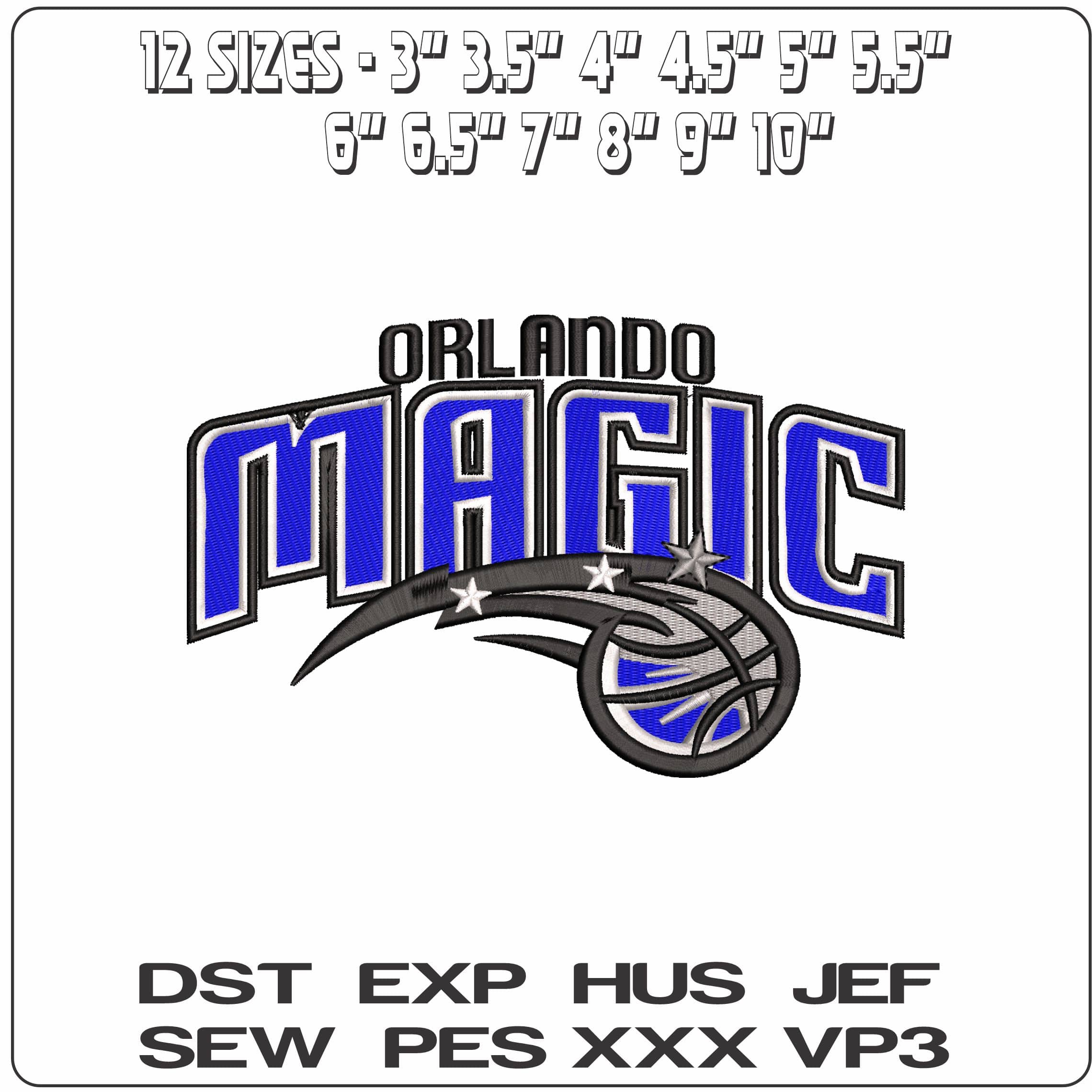 Orlando Magic  - Elegant embroidery design file - instant download — view 2