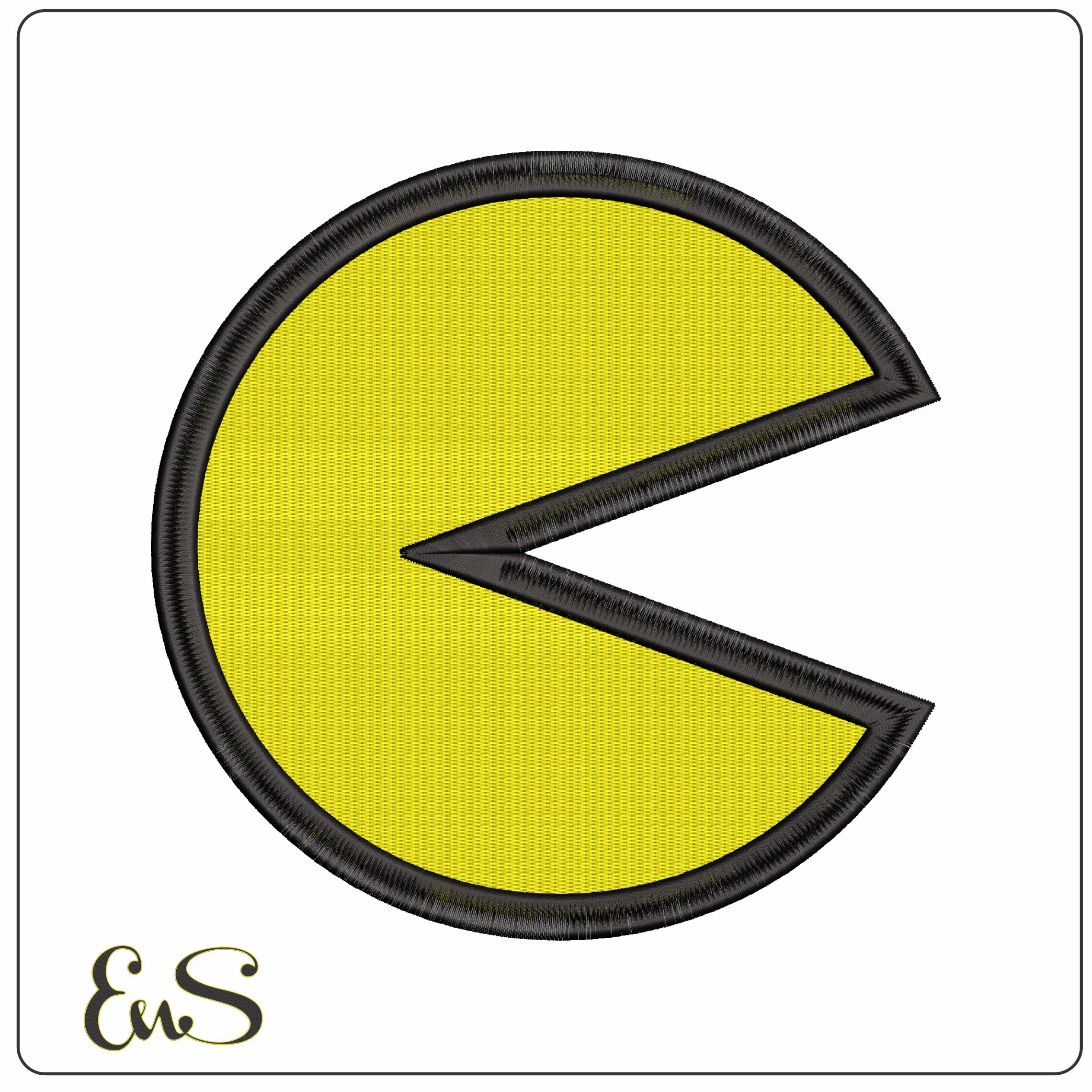 Packman Video Game  - Elegant embroidery design file - instant download