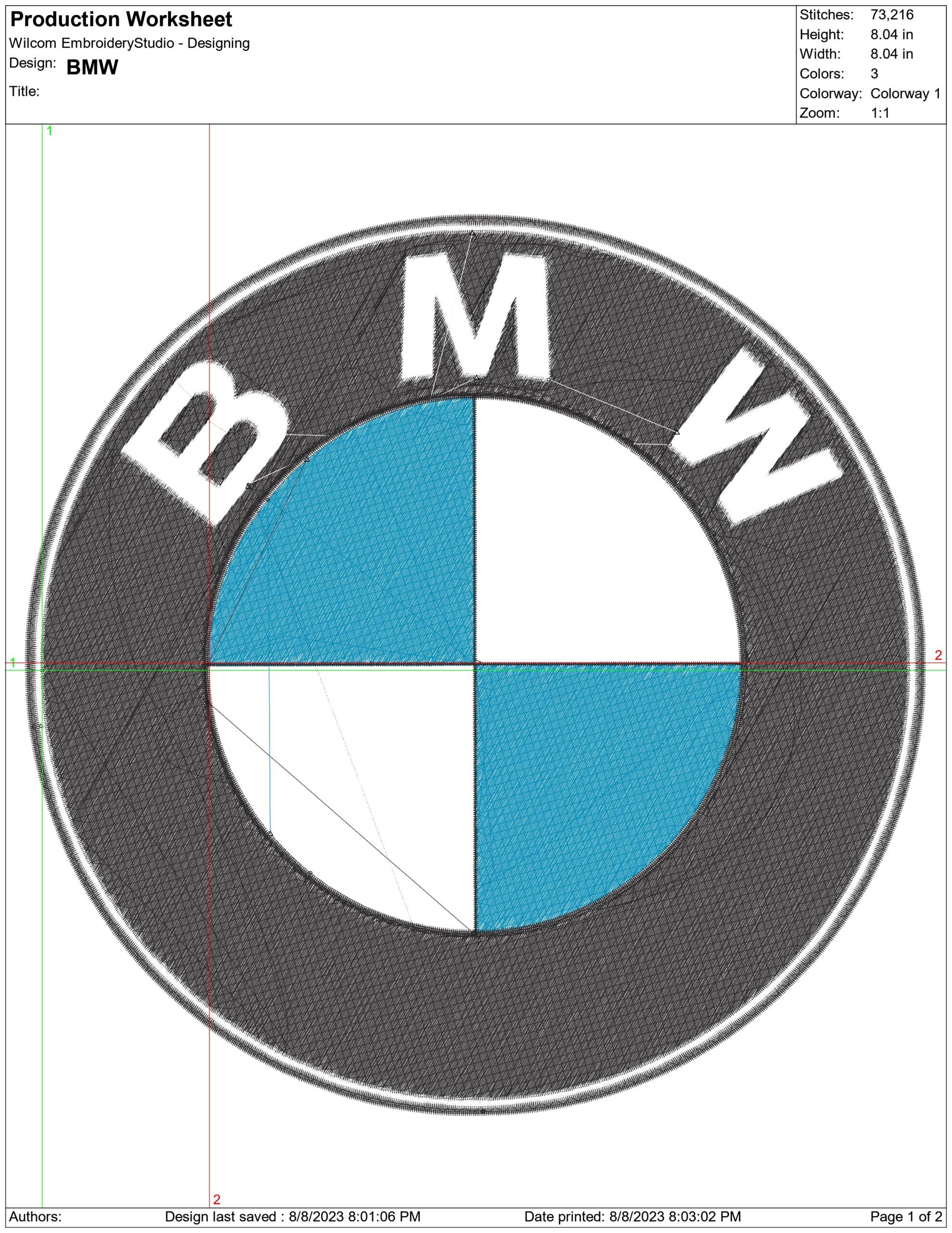 BMW Logo embroidery design Car Logo with Black center 1997 on embroidery design German design machine pattern Car Auto Company embroidery file instant download — view 3