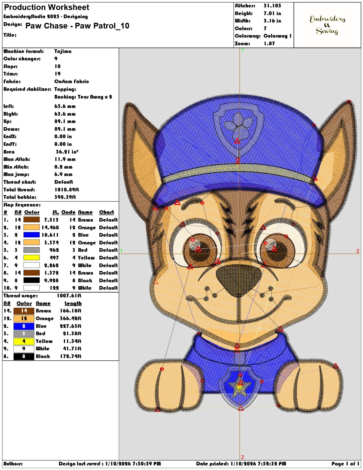 Paw Chase Paw Patrol  - Elegant embroidery design file - instant download — view 3