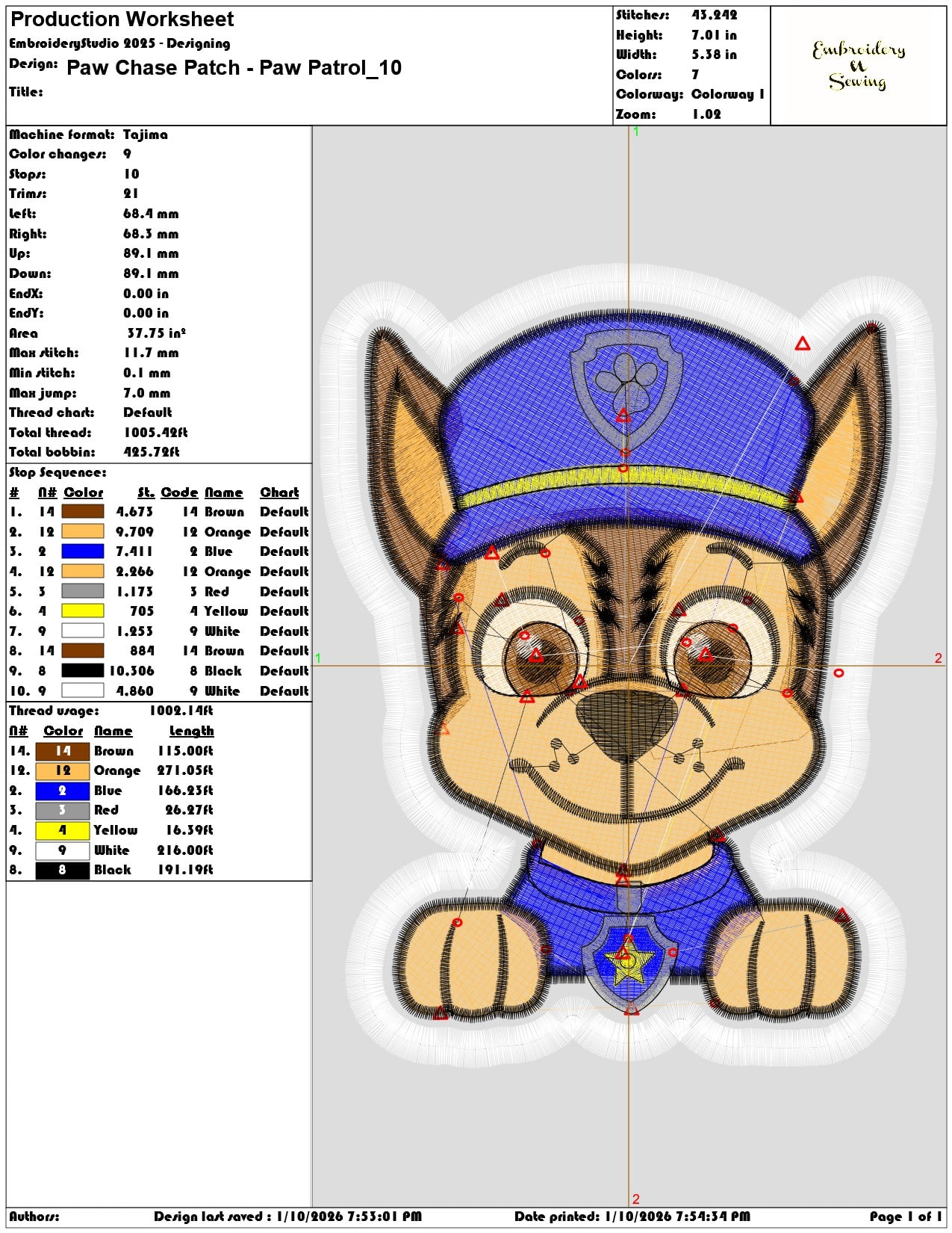 Paw Chase Patch Paw Patrol  - Elegant embroidery design file - instant download — view 3