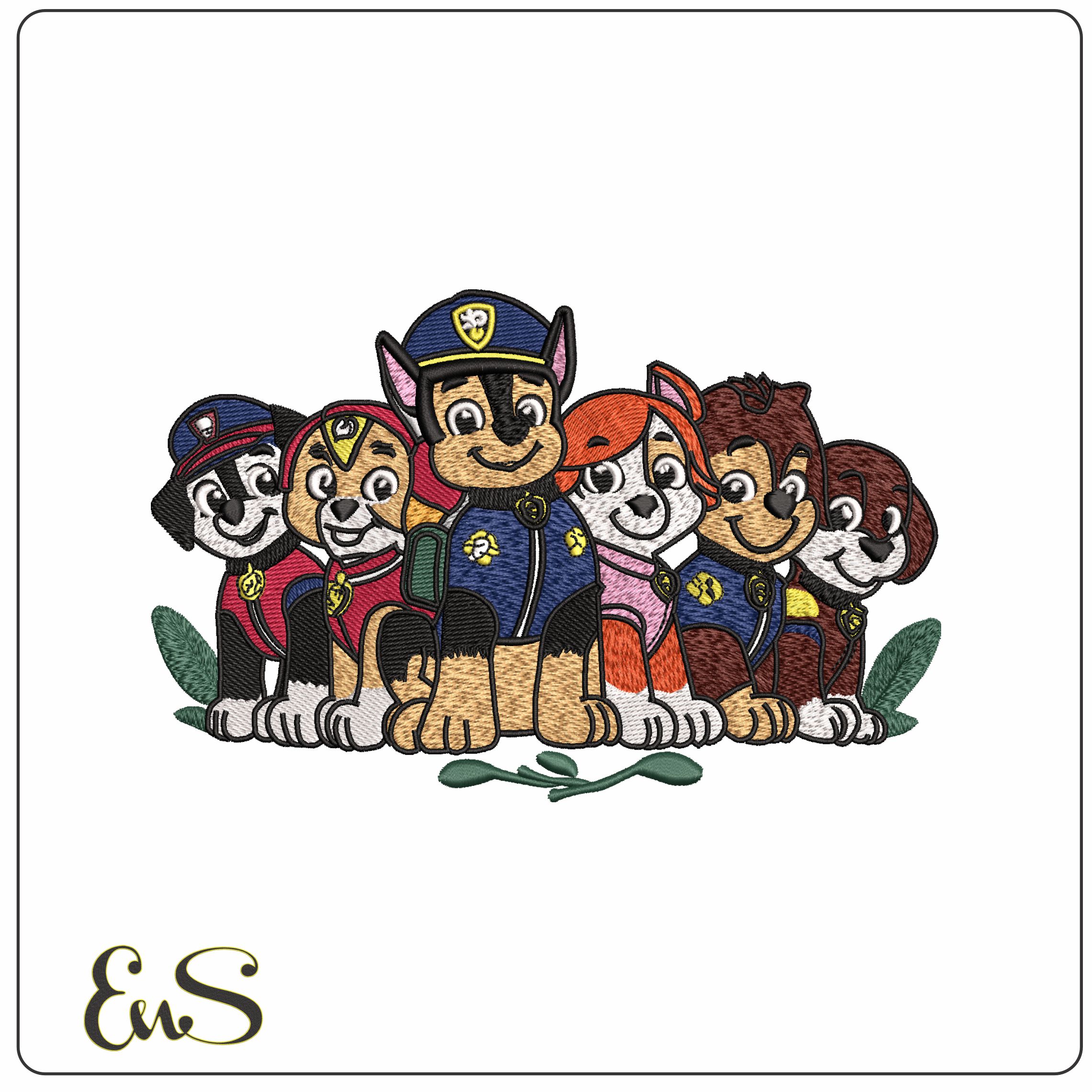 Paw Patrol Logo  - Elegant embroidery design file - instant download