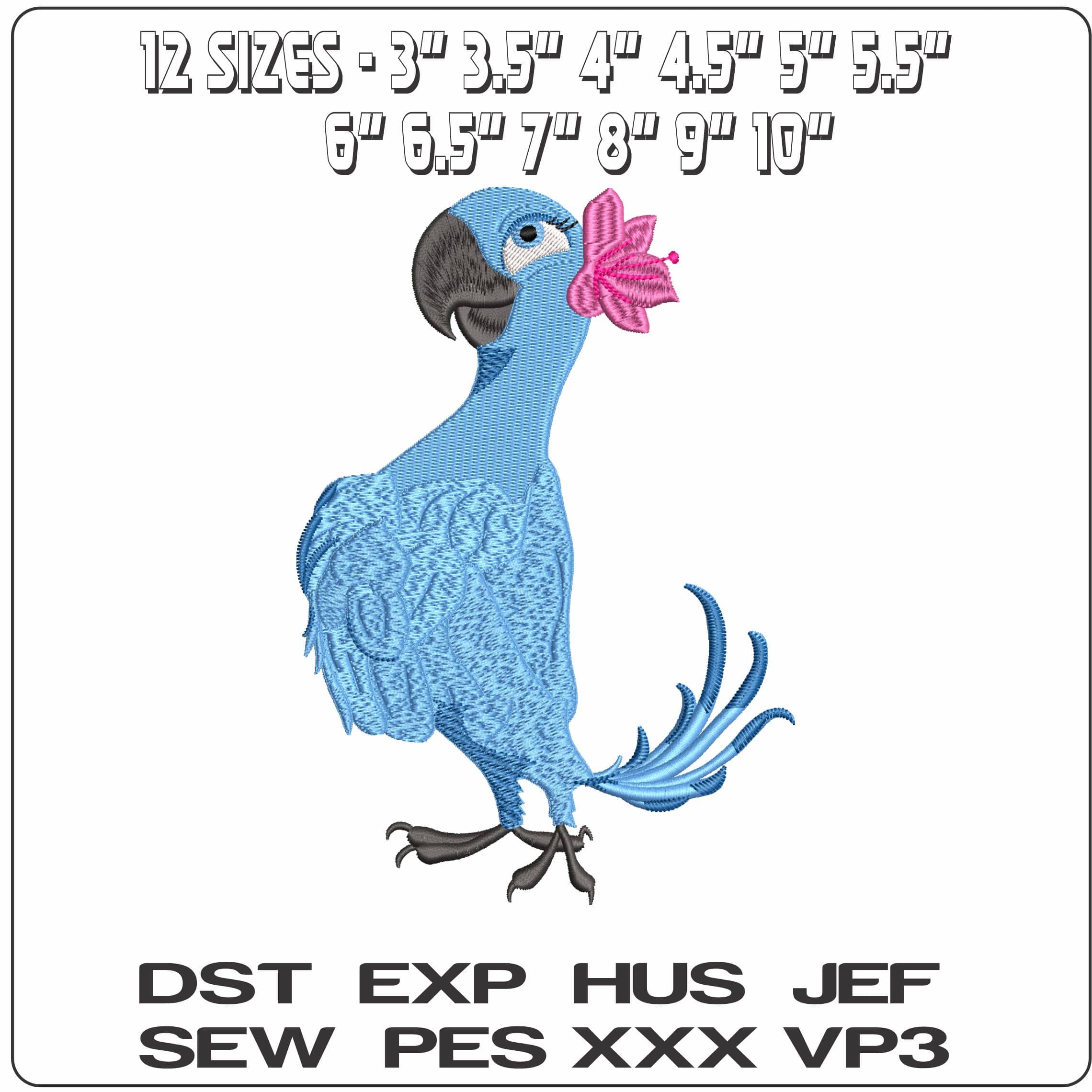 Perla Blu Rio 2 Cartoon  - Elegant embroidery design file - instant download — view 2