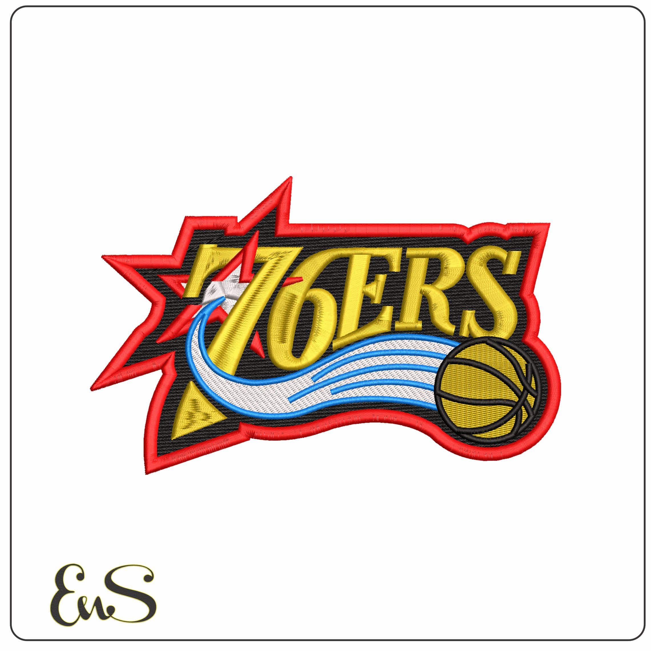 Philadelphia 76ers   - Elegant embroidery design file - instant download
