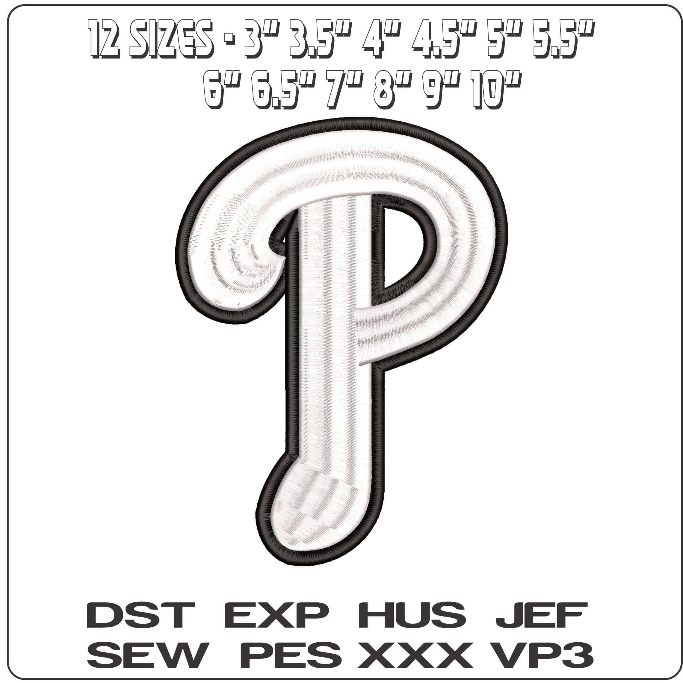 Phillies 3d MLB   - Elegant embroidery design file - instant download — view 2