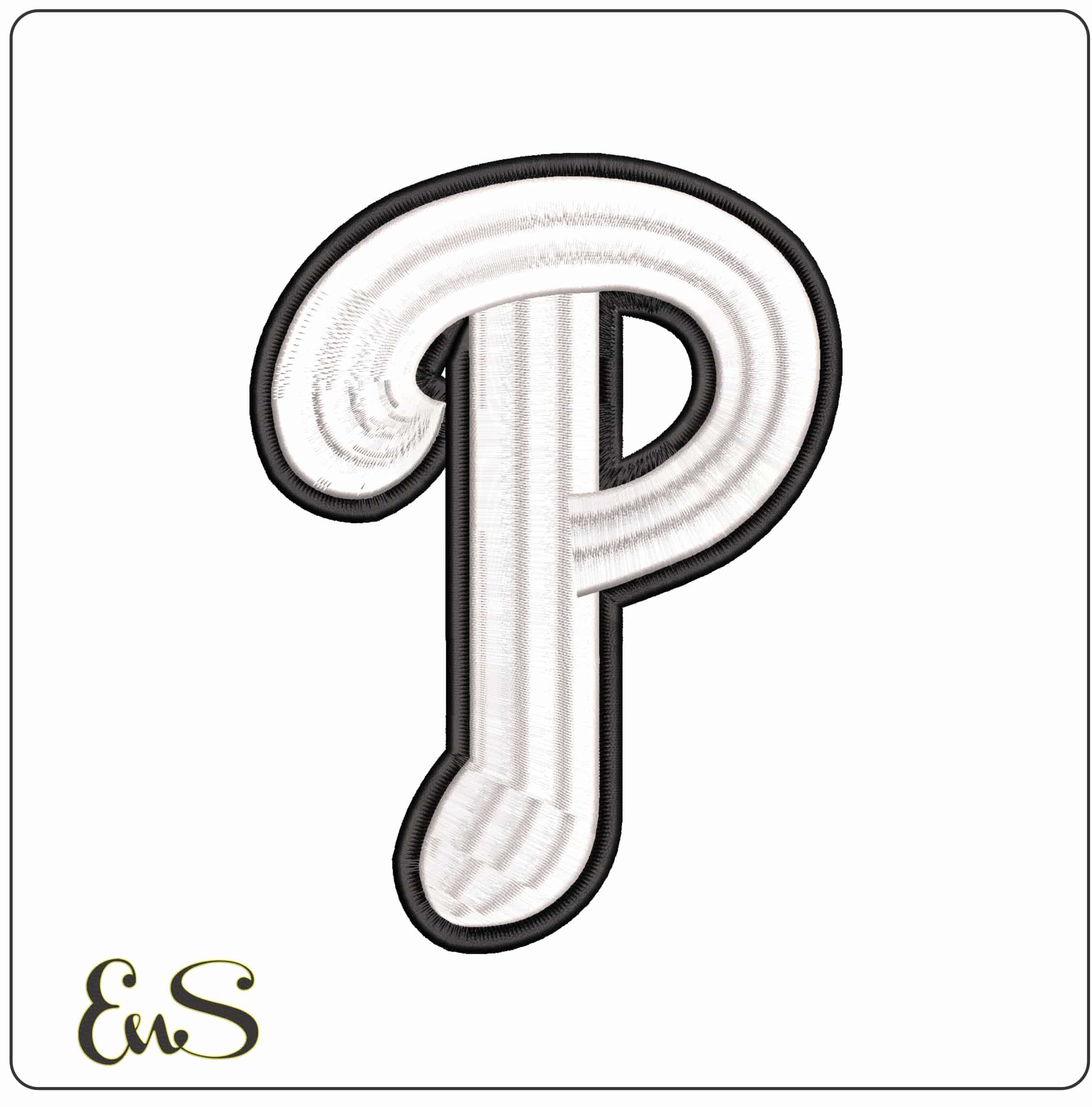 Phillies 3d MLB   - Elegant embroidery design file - instant download