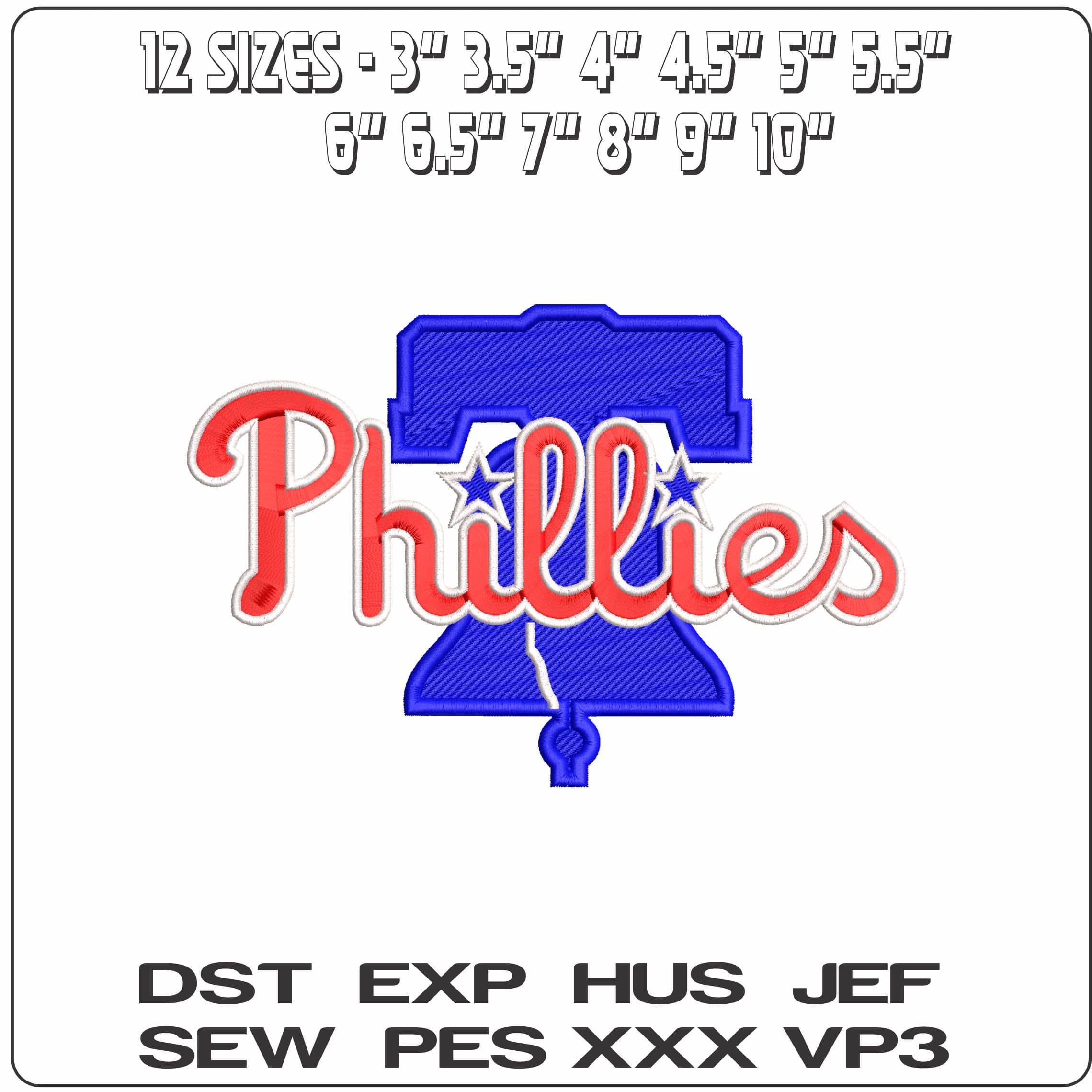 Phillies Liberty Bell MLB   - Elegant embroidery design file - instant download — view 2