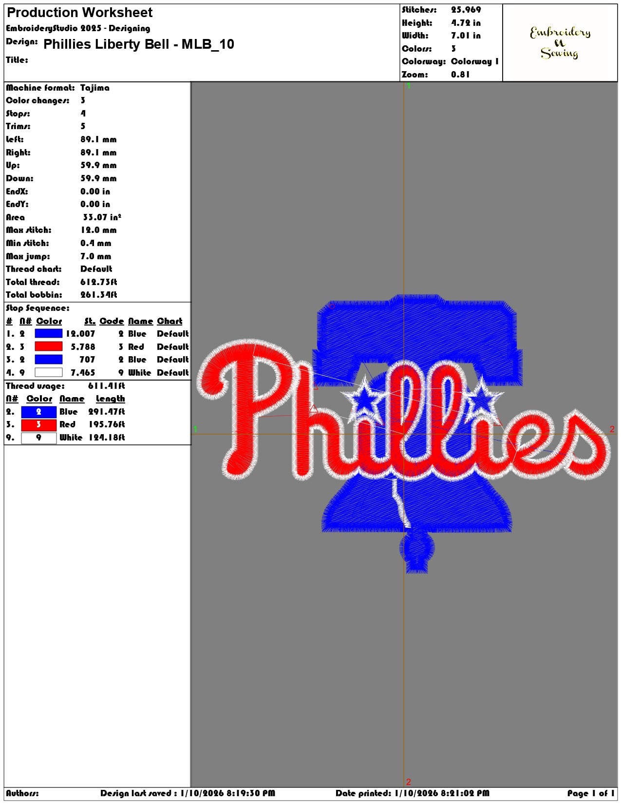 Phillies Liberty Bell MLB   - Elegant embroidery design file - instant download — view 3
