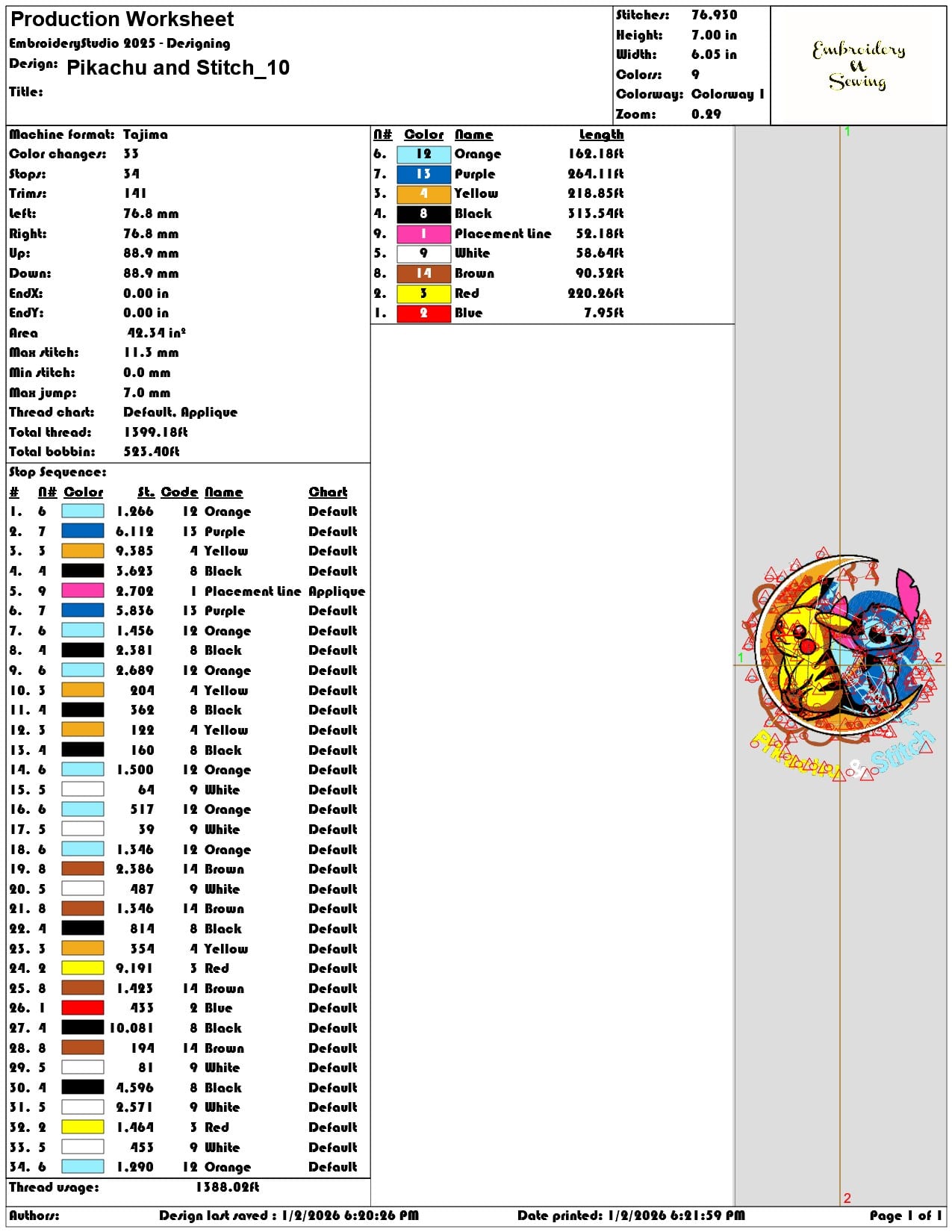Pikachu and Stitch   - Elegant embroidery design file - instant download — view 3