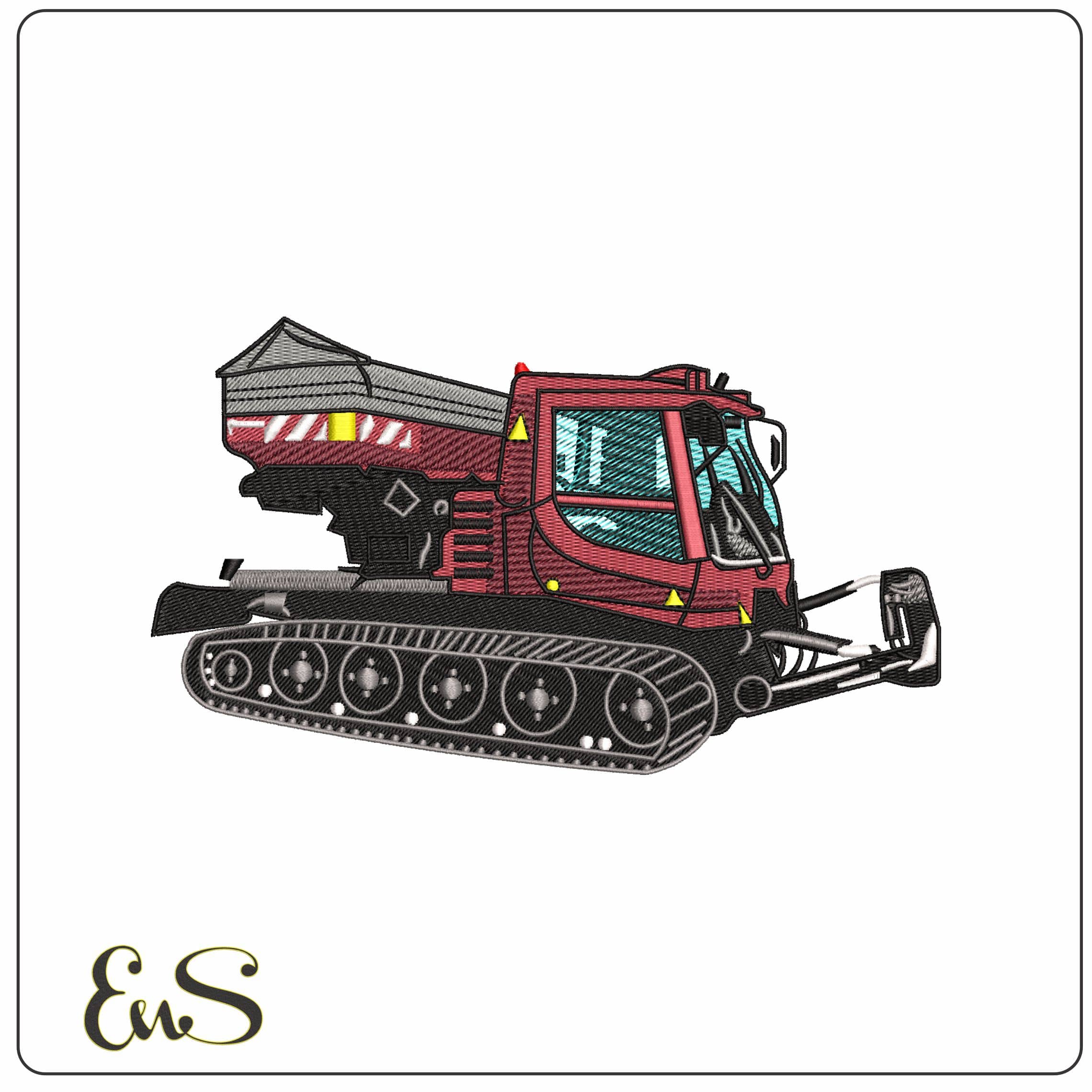 Pisten Bully 300 Snow Groomer  - Elegant embroidery design file - instant download