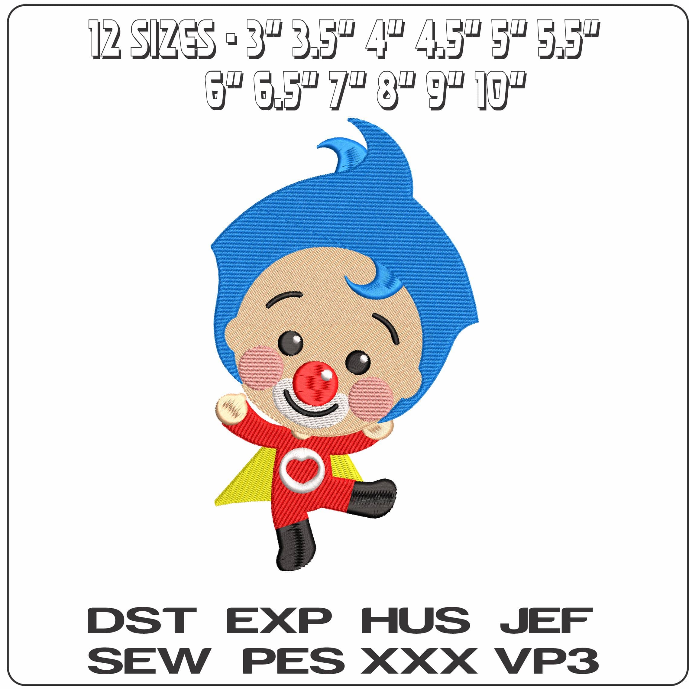 Plim Plim Character  - Elegant embroidery design file - instant download — view 2