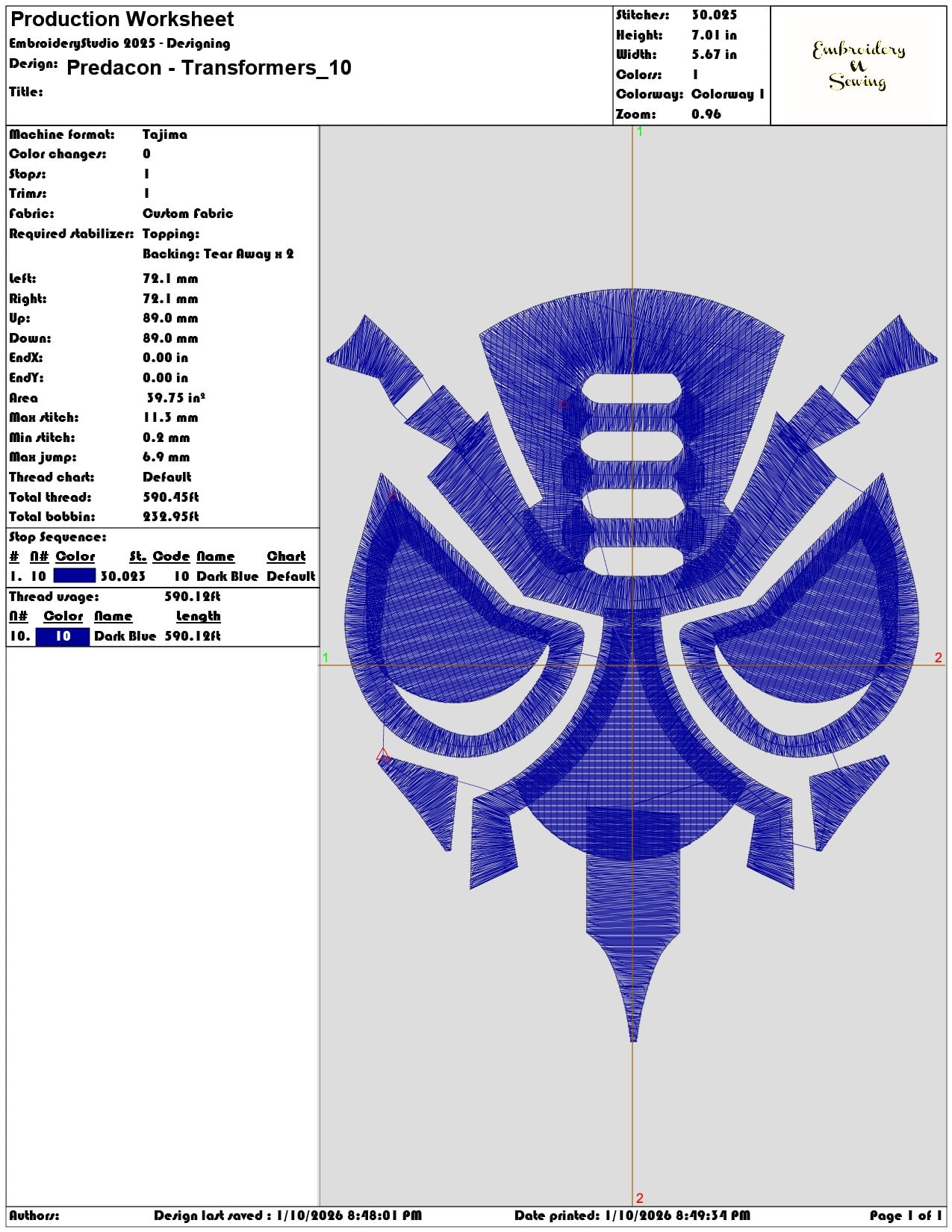 Predacon Transformers  - Elegant embroidery design file - instant download — view 3