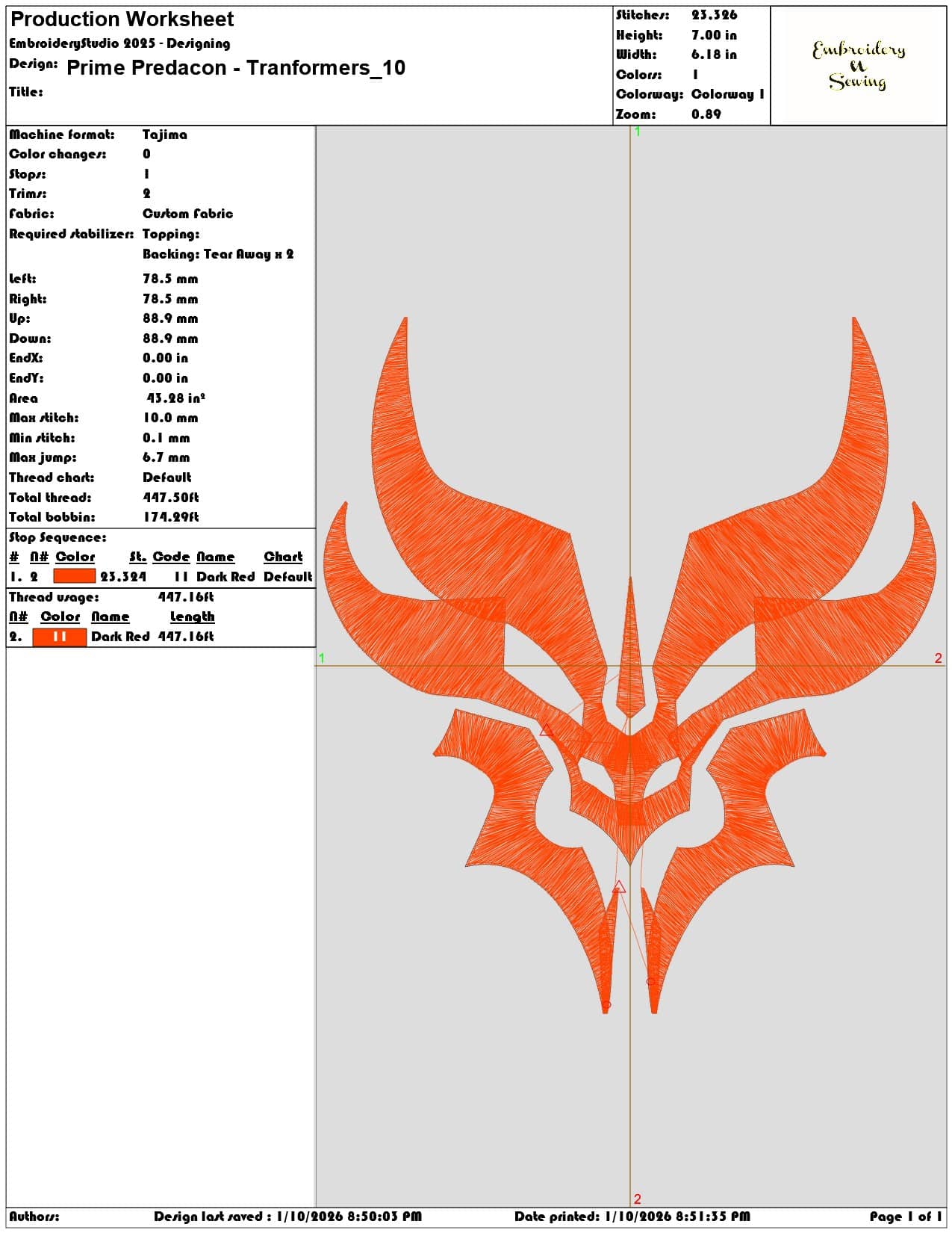 Prime Predacon Tranformers  - Elegant embroidery design file - instant download — view 3
