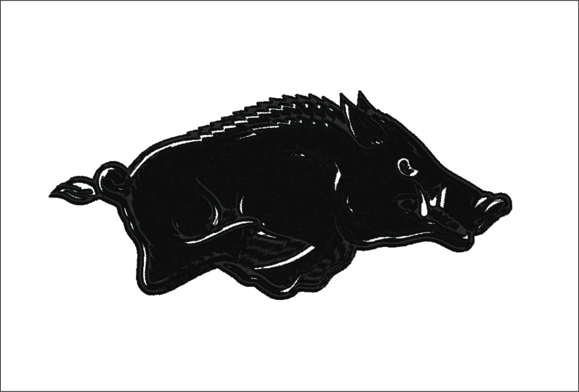 Arkansas Razorbacks Single color embroidery design - University of Arkansas embroidery machine pattern embroidery file - instant download In