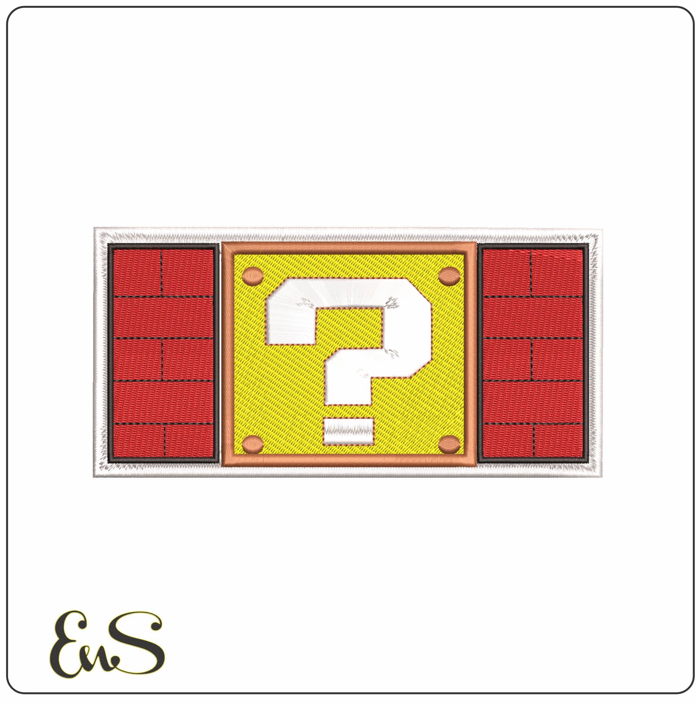 Question Block Super Mario Bros  - Elegant embroidery design file - instant download