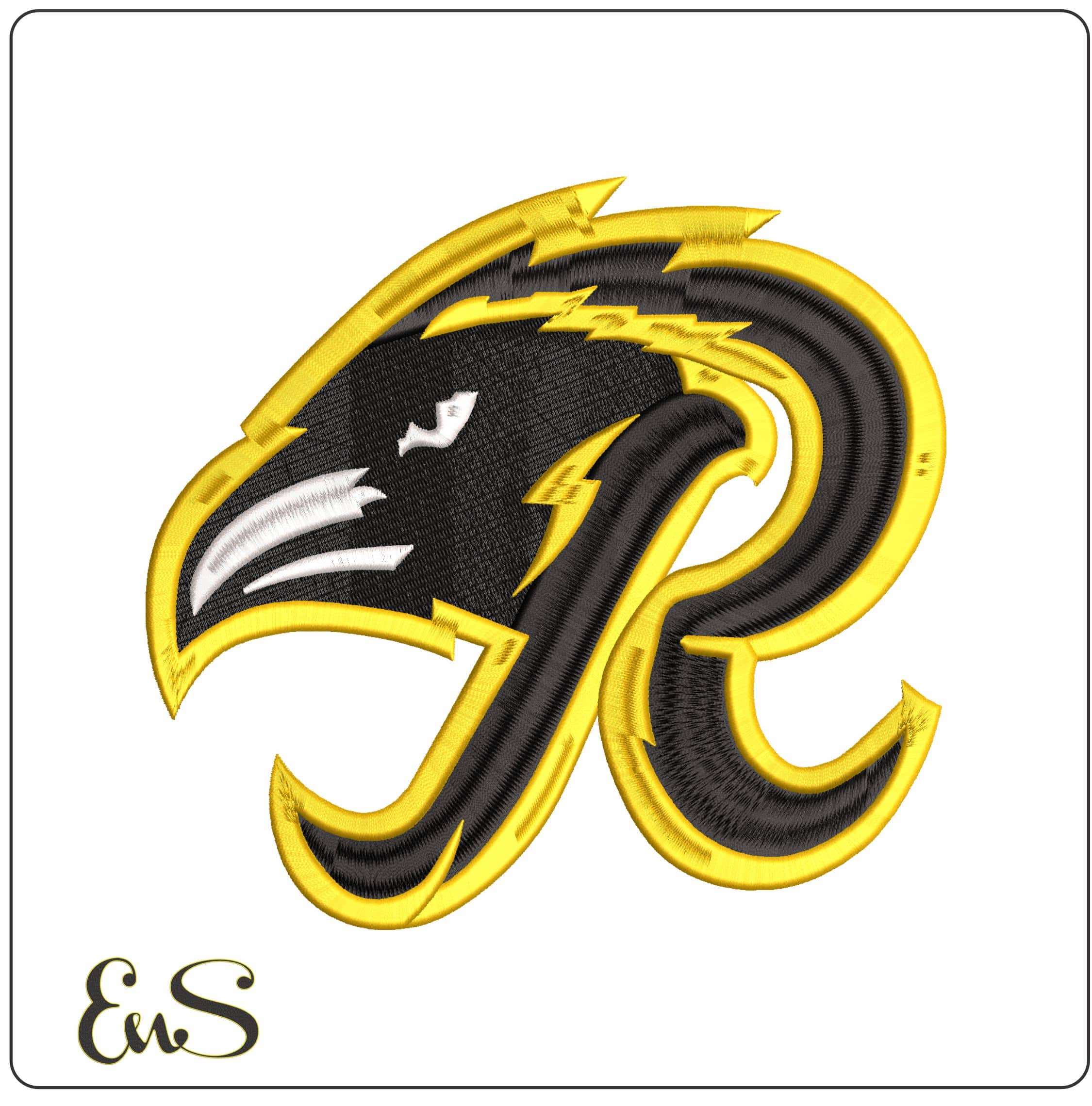 Ravens Fastpitch 3d Softball  - Elegant embroidery design file - instant download