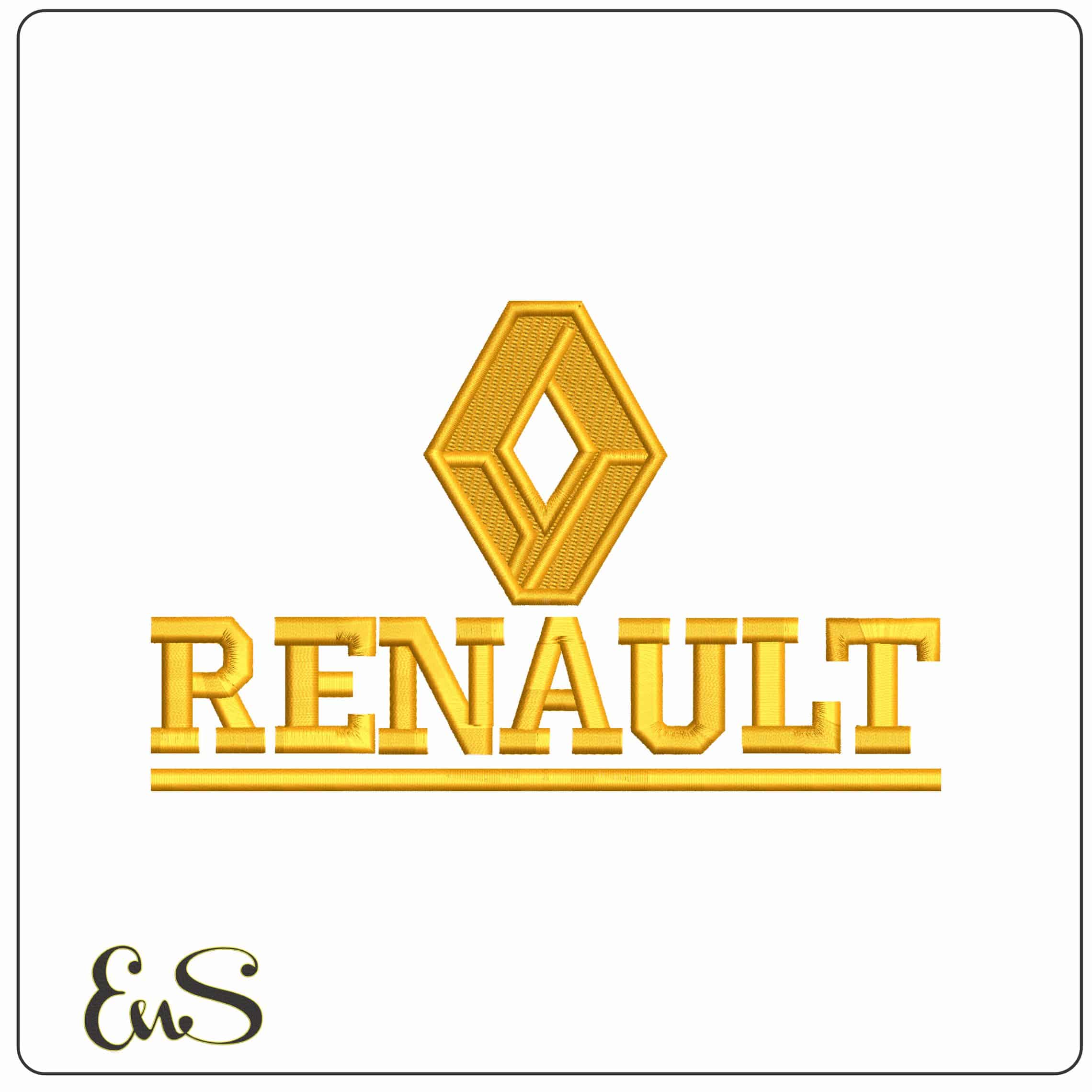 Renault Car Logo  - Elegant embroidery design file - instant download