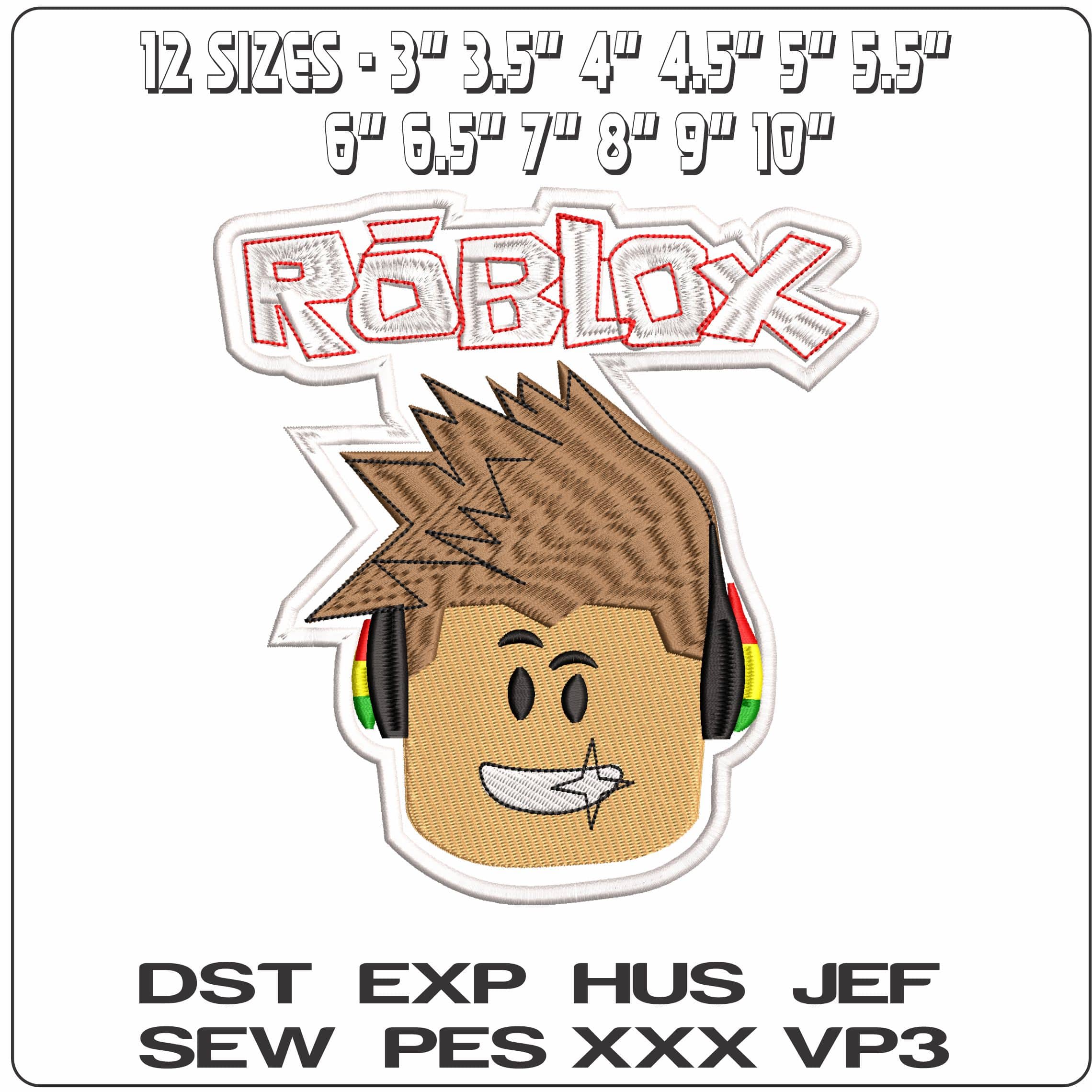 ROBLOX   - Elegant embroidery design file - instant download — view 2