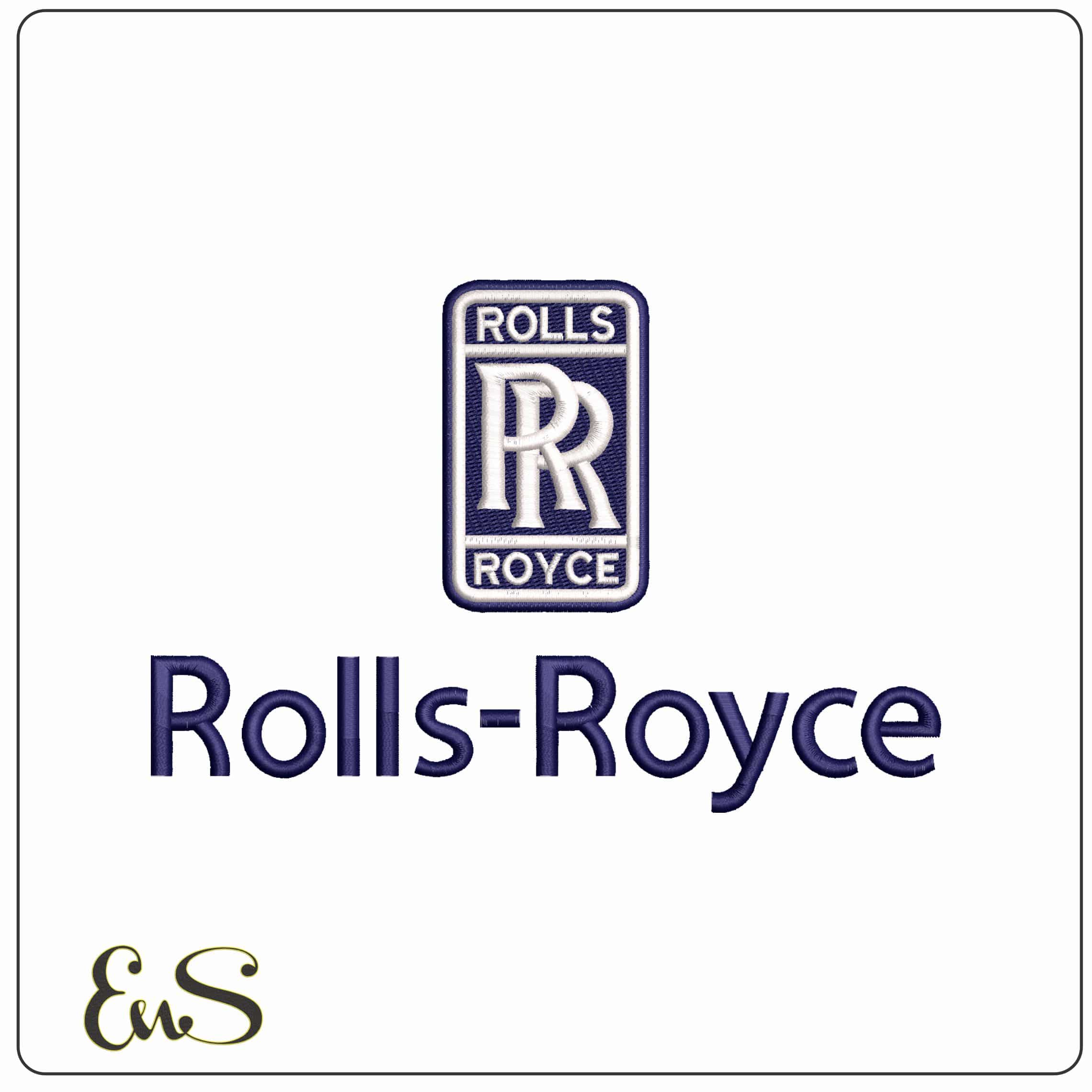 Rolls Royce with Name   - Elegant embroidery design file - instant download
