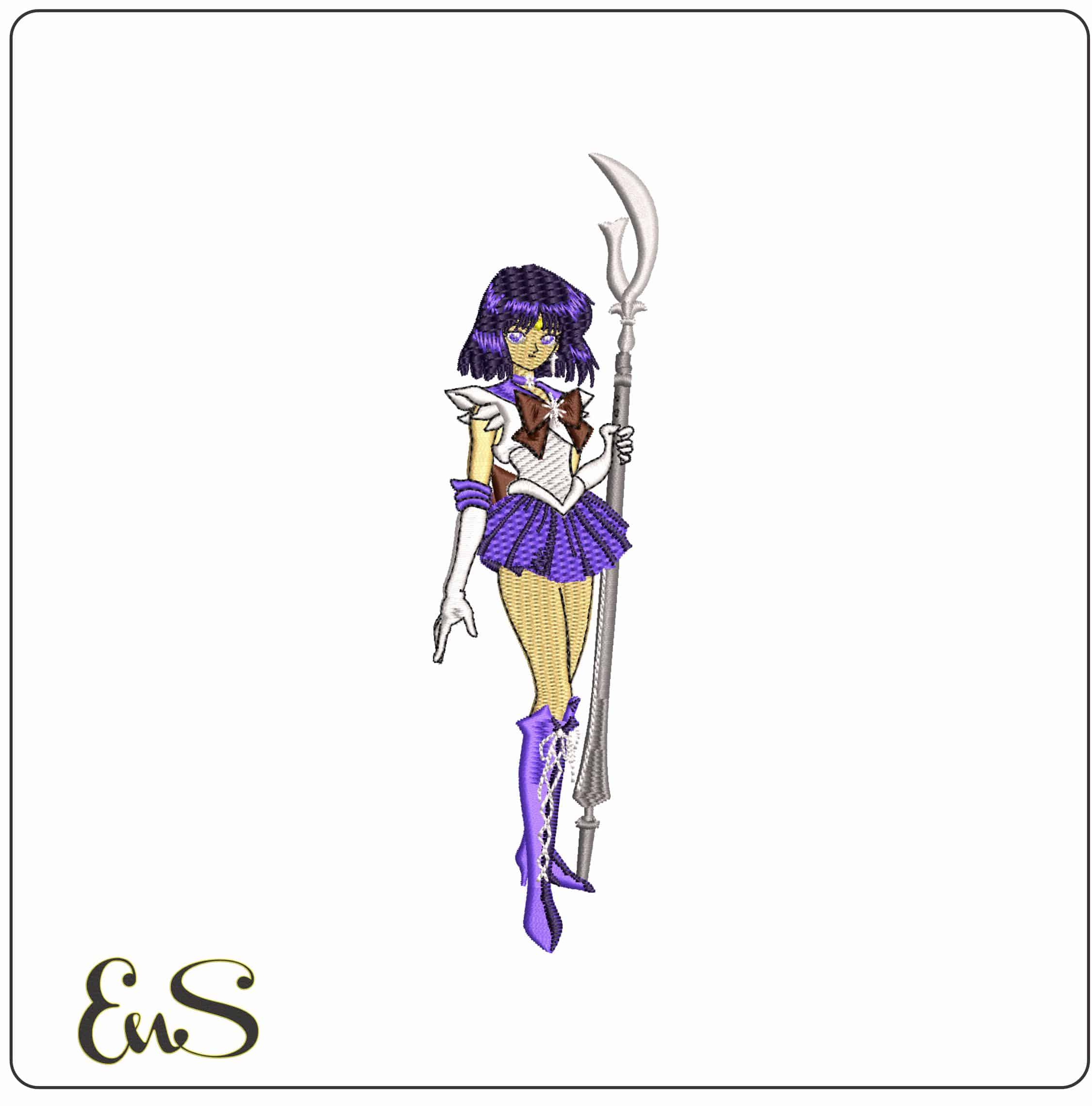 Sailor Saturn tatami Sailor Moon Anime    - Elegant embroidery design file - instant download