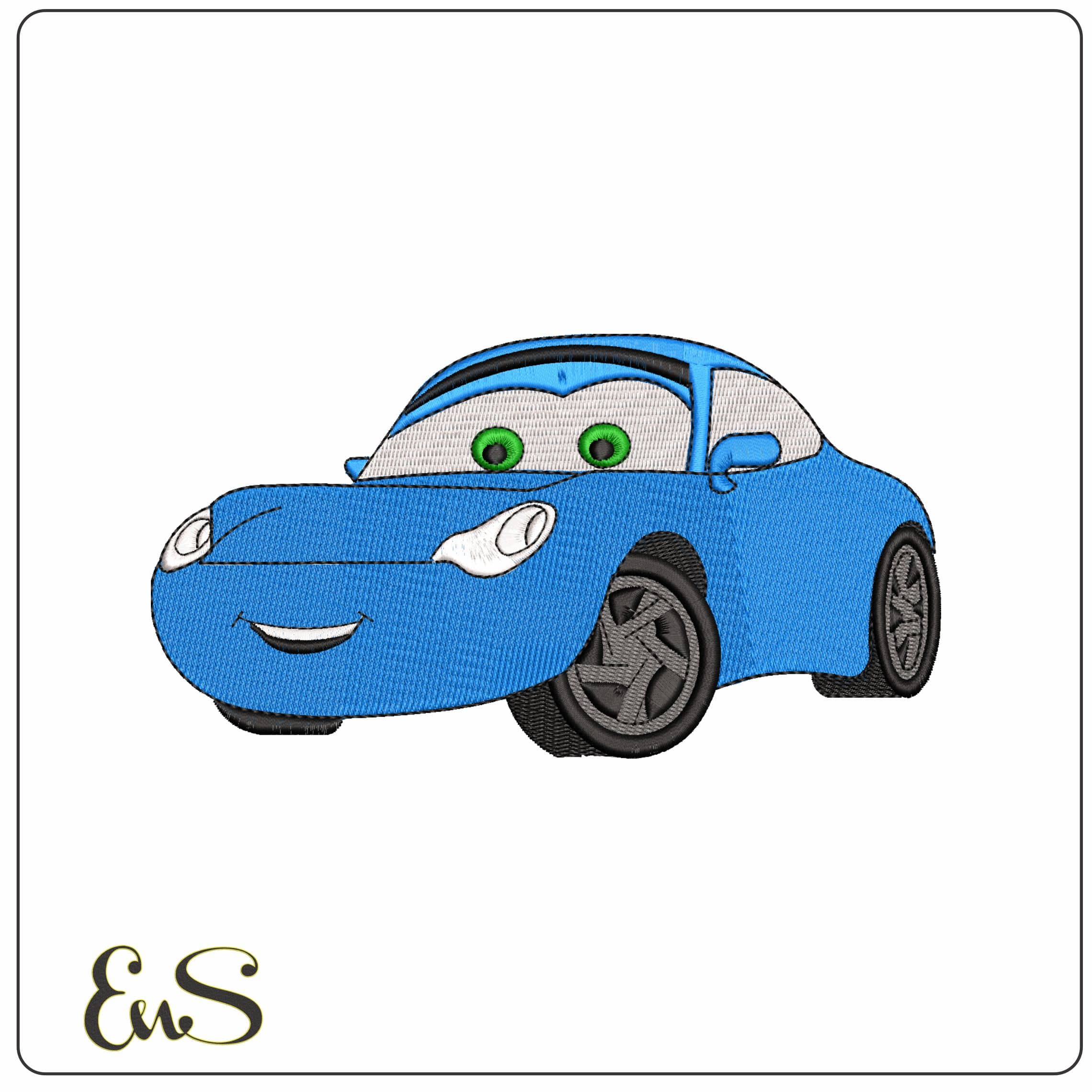 Sally Carrera Cars    - Elegant embroidery design file - instant download
