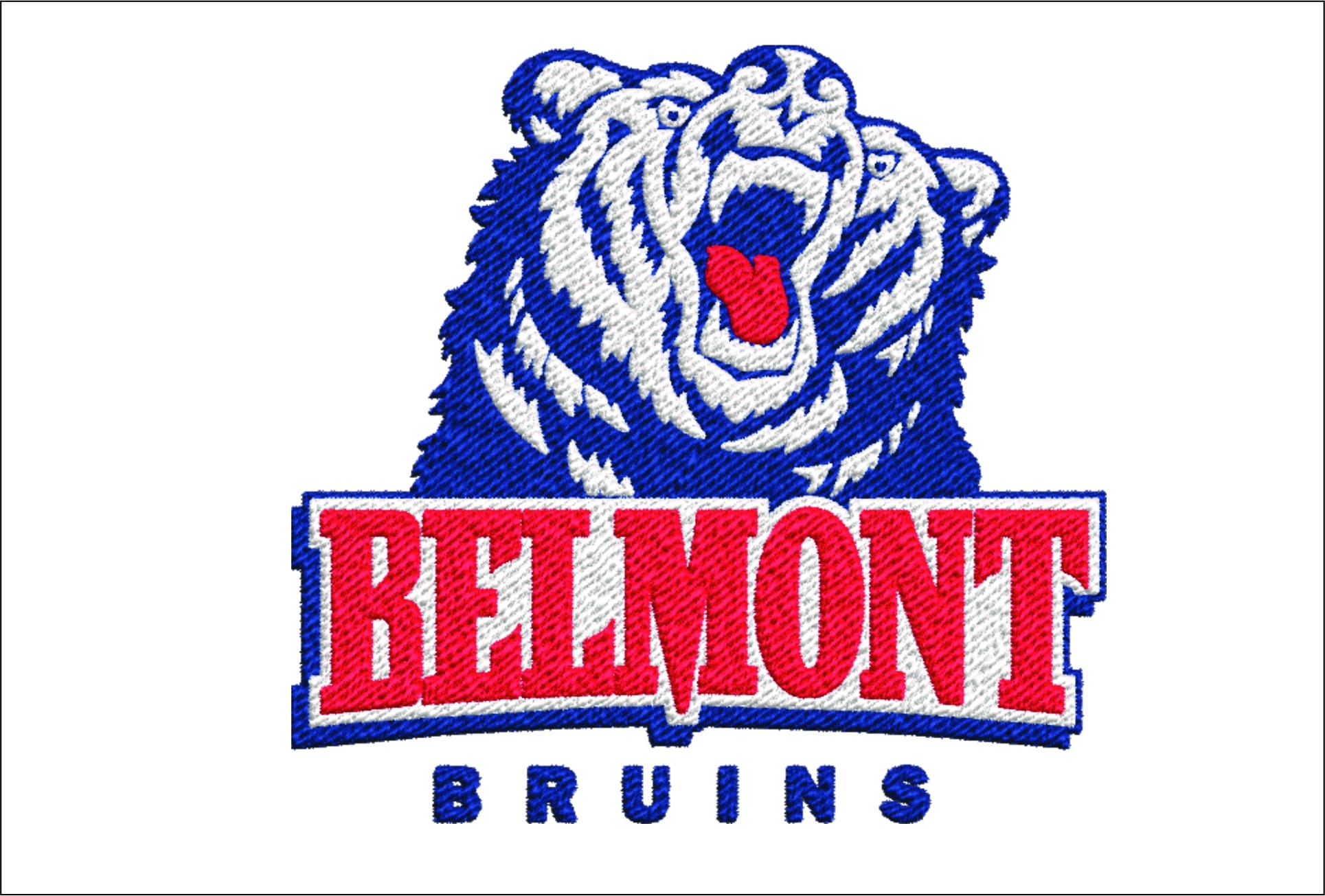 Belmont Bruins embroidery design - Belmont University, Nashville embroidery machine pattern embroidery file instant download in frame