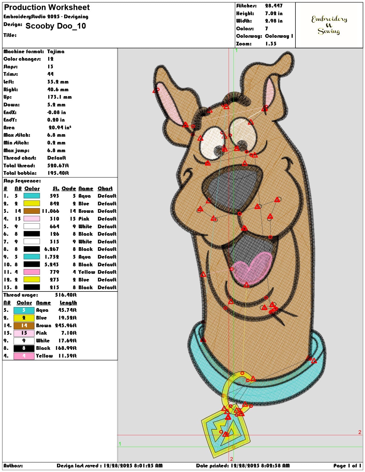 Scooby Doo  - Elegant embroidery design file - instant download — view 3