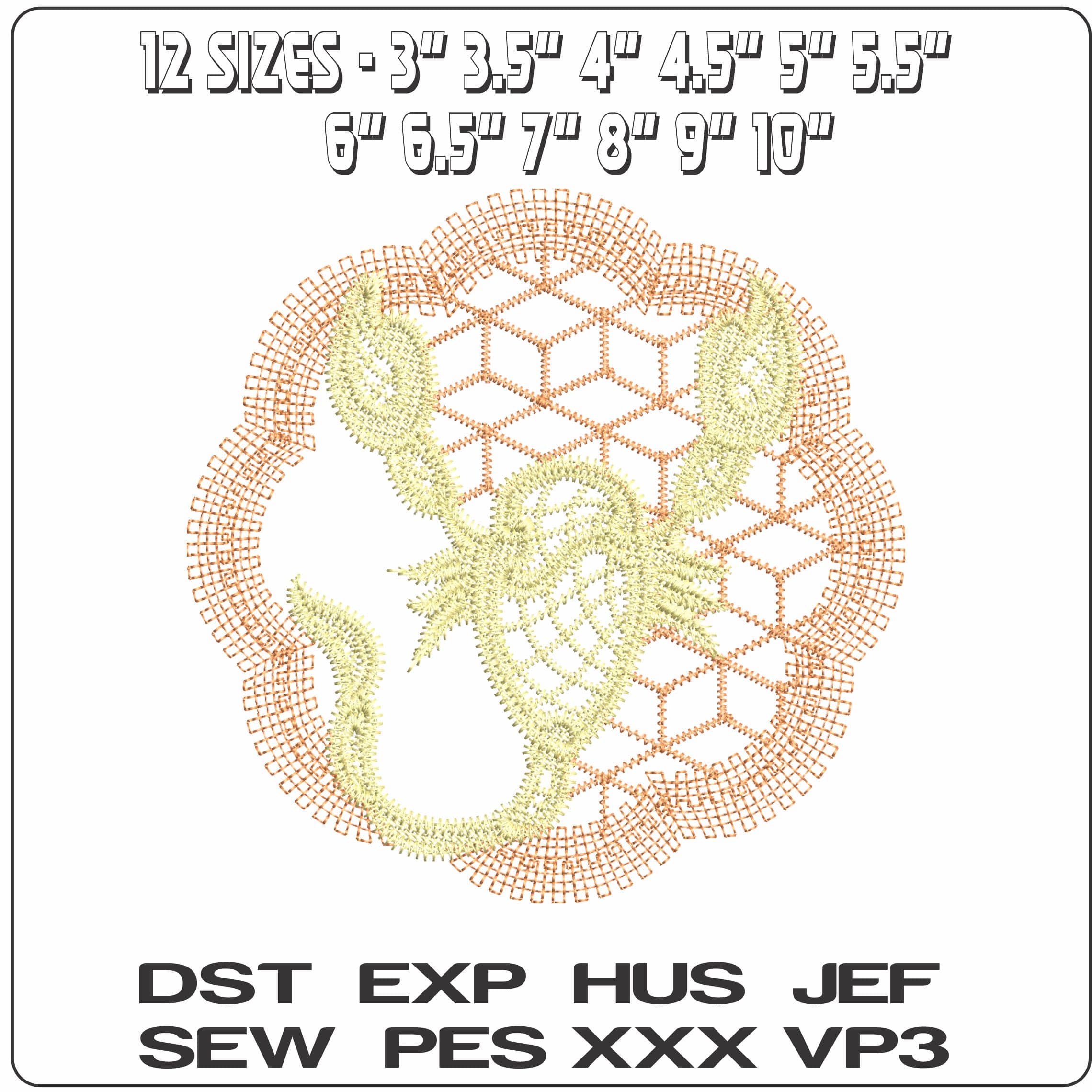 Scorpio L  - Elegant embroidery design file - instant download — view 2