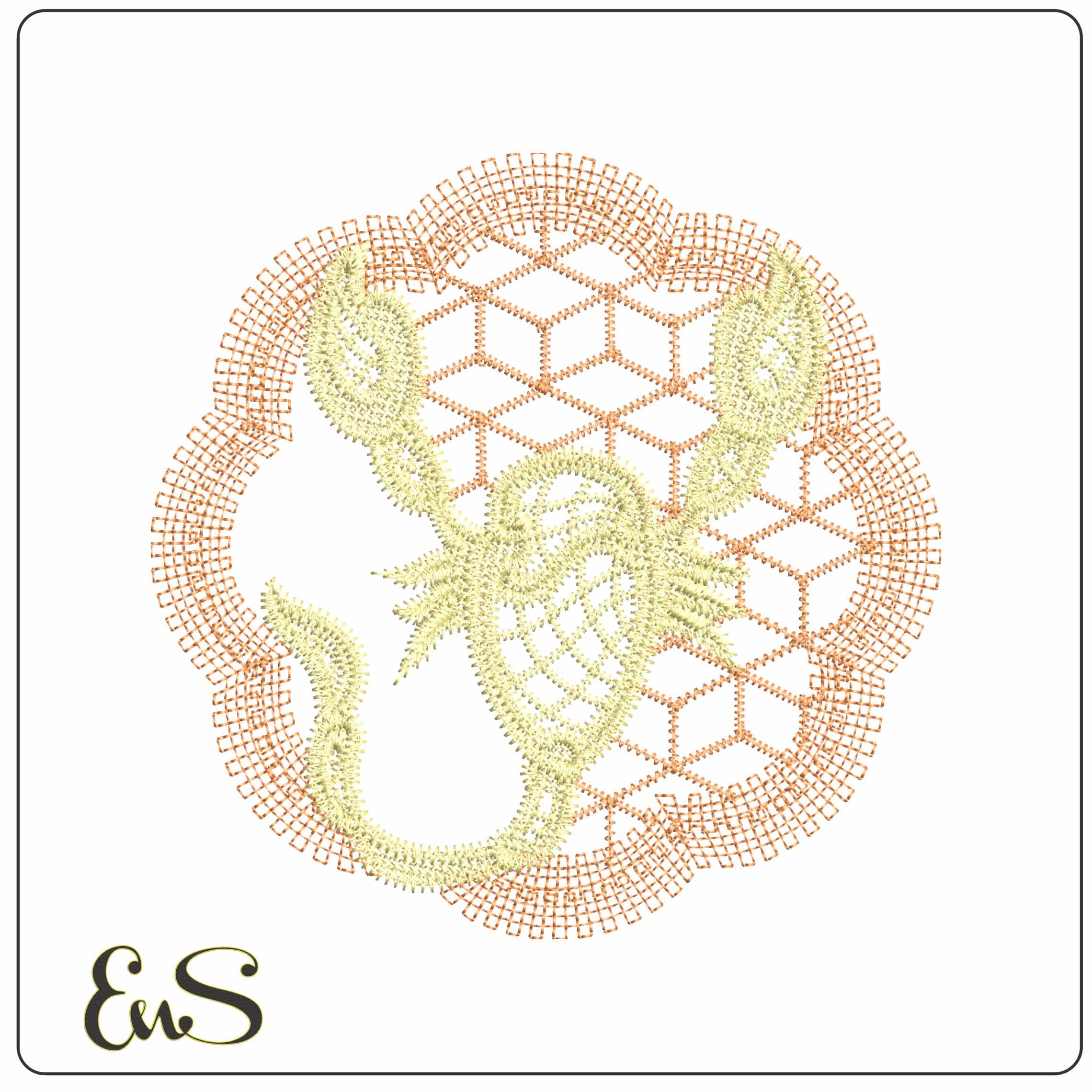 Scorpio L  - Elegant embroidery design file - instant download