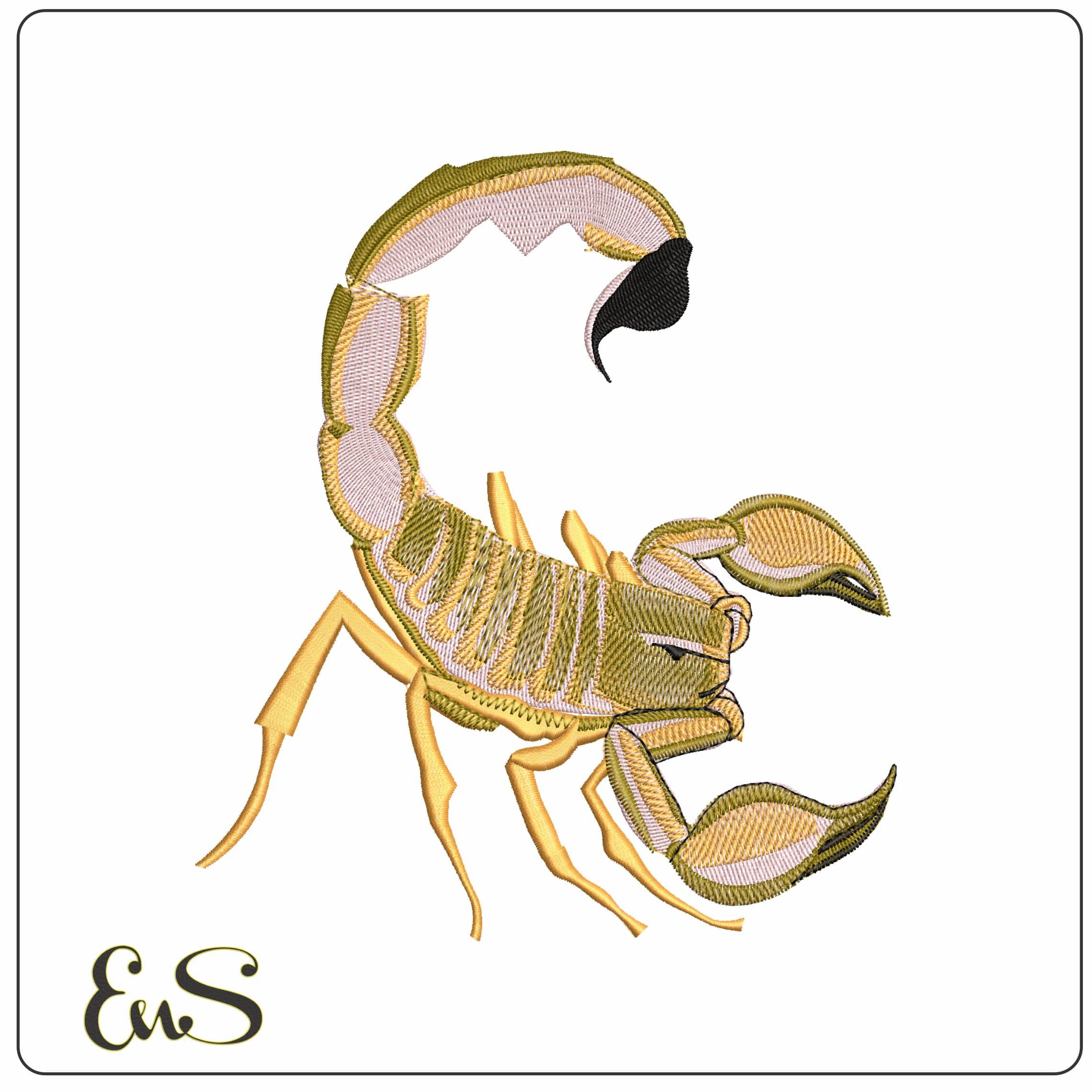Scorpion - Elegant embroidery design file - instant download
