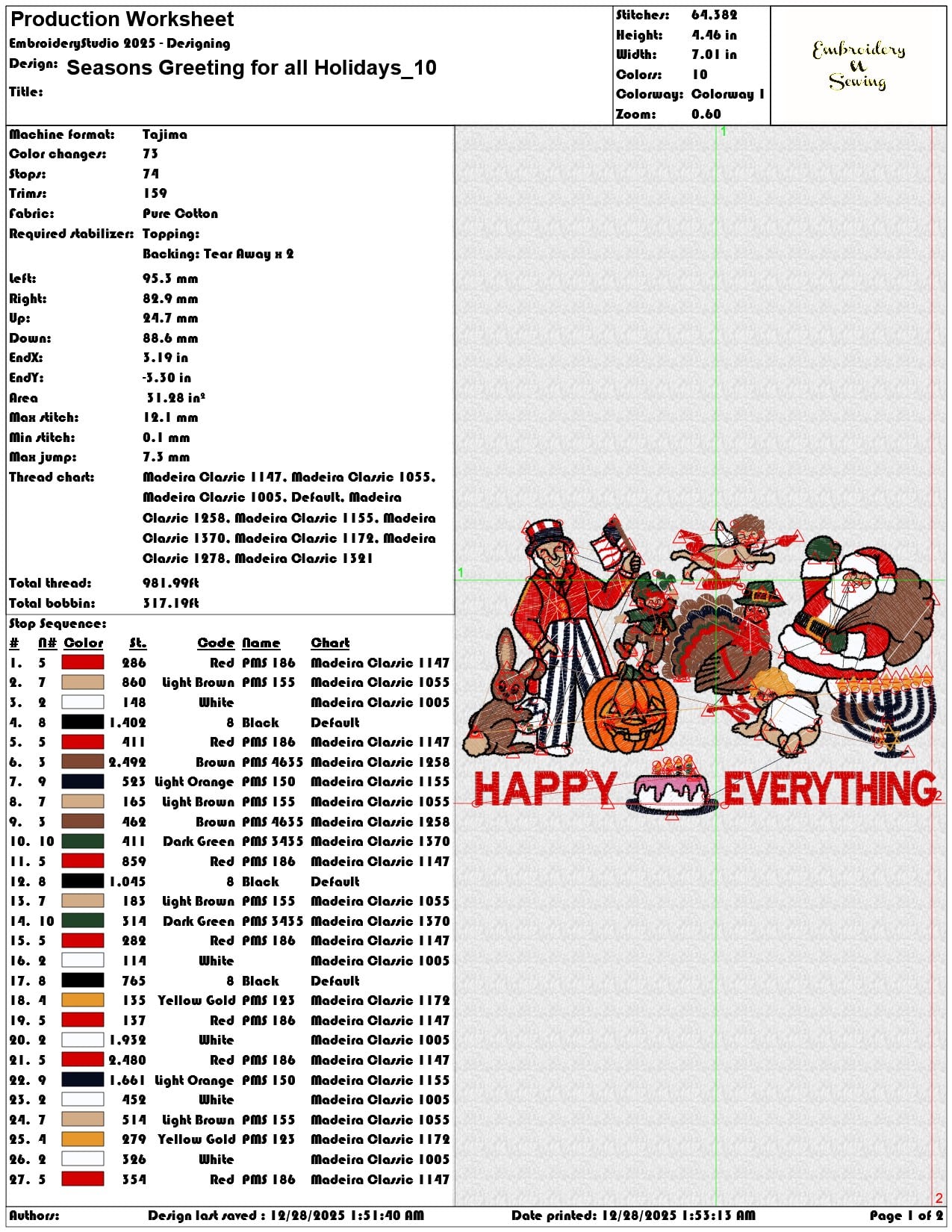Seasons Greeting for all Holidays - Elegant embroidery design file - instant download — view 3