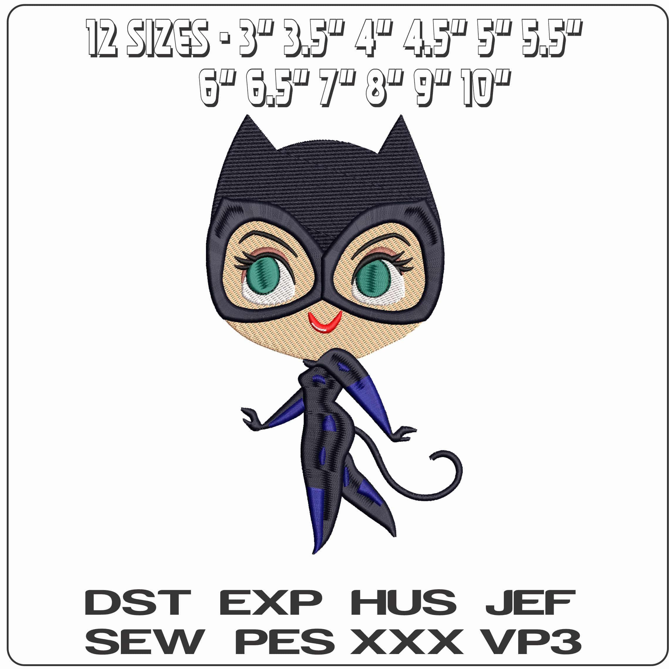 Sexy Cat Woman - Elegant embroidery design file - instant download — view 2