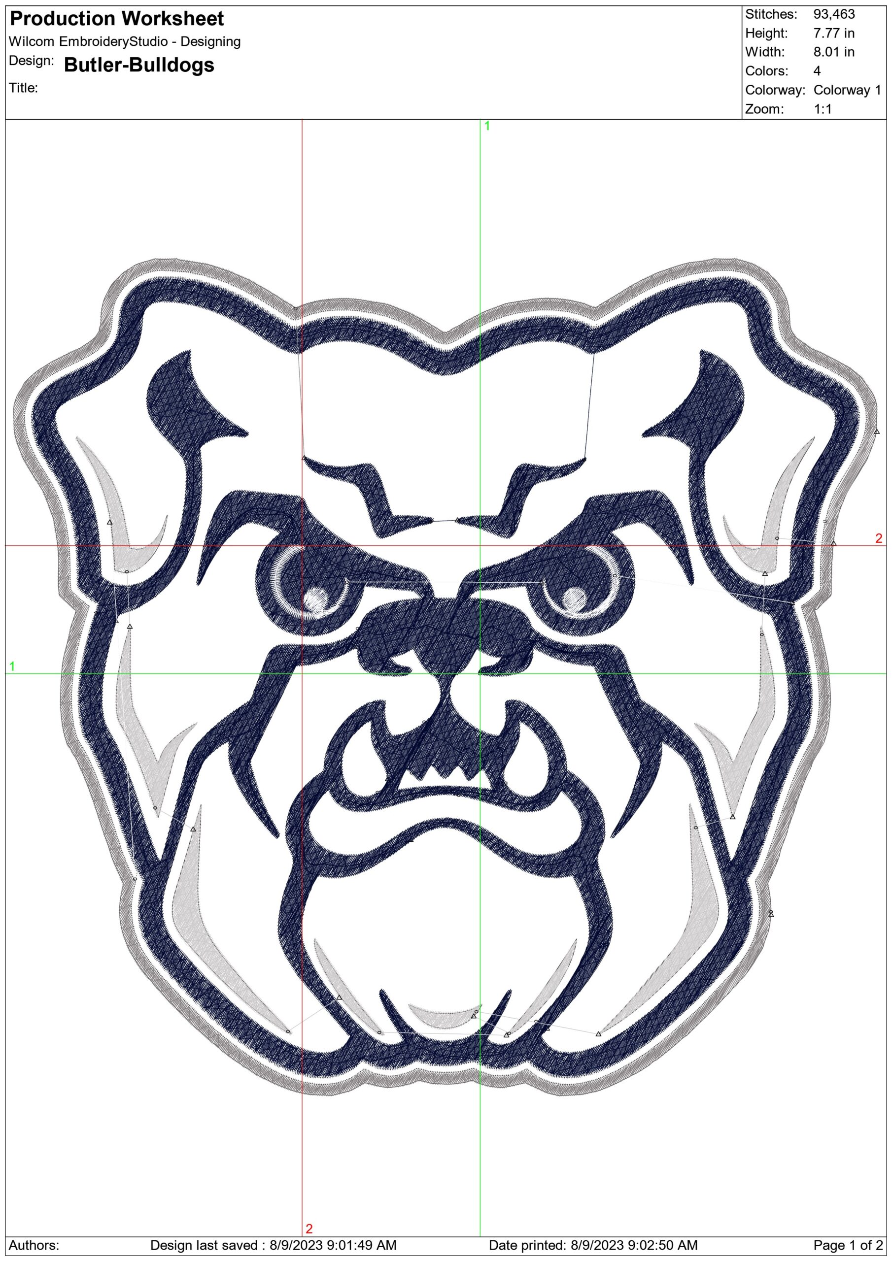 The Butler Bulldogs embroidery design - Butler University Indianapolis, Indiana embroidery machine pattern embroidery file instant download — view 2