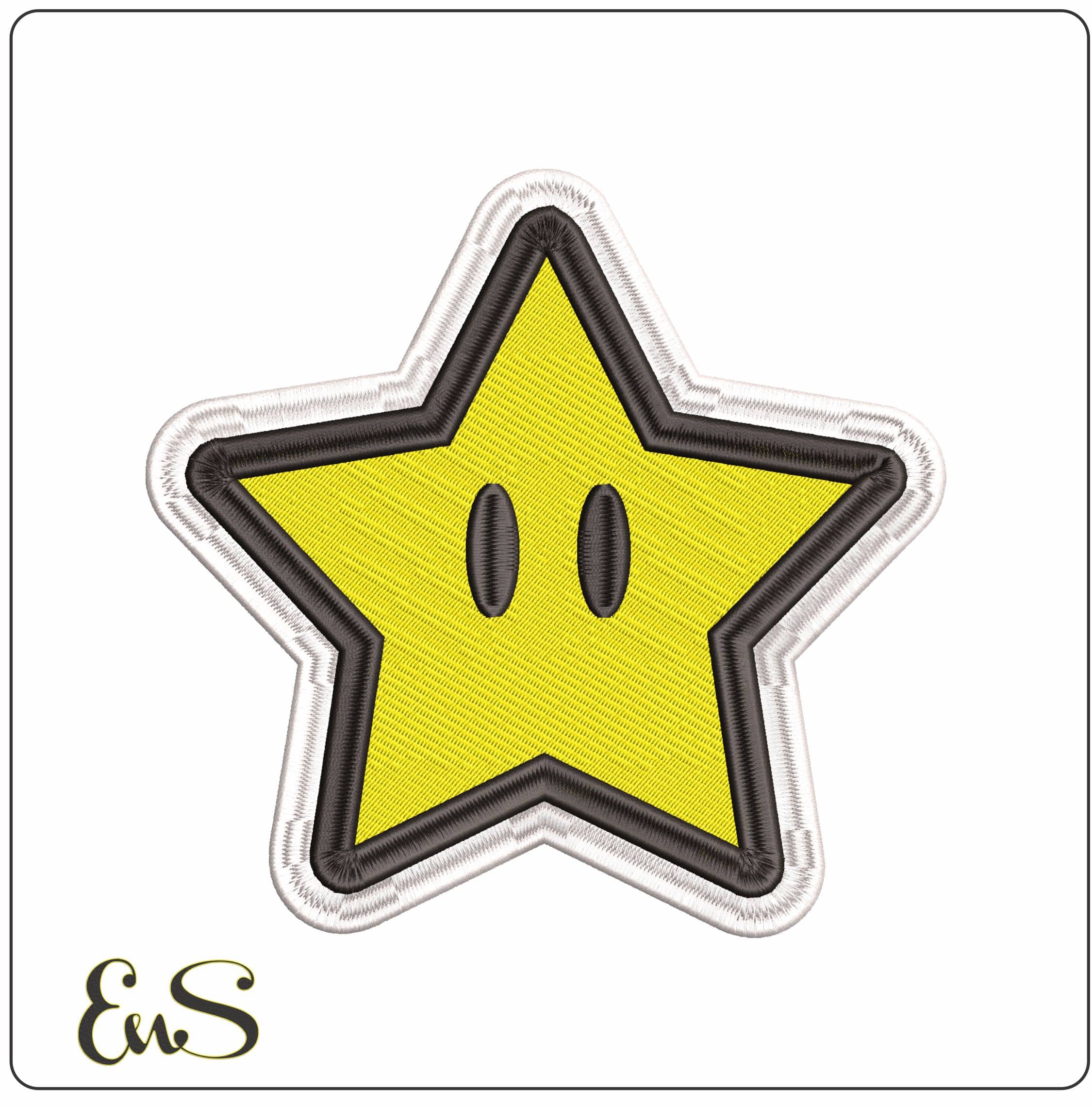 Small Star Super Mario Bros   - Elegant embroidery design file - instant download