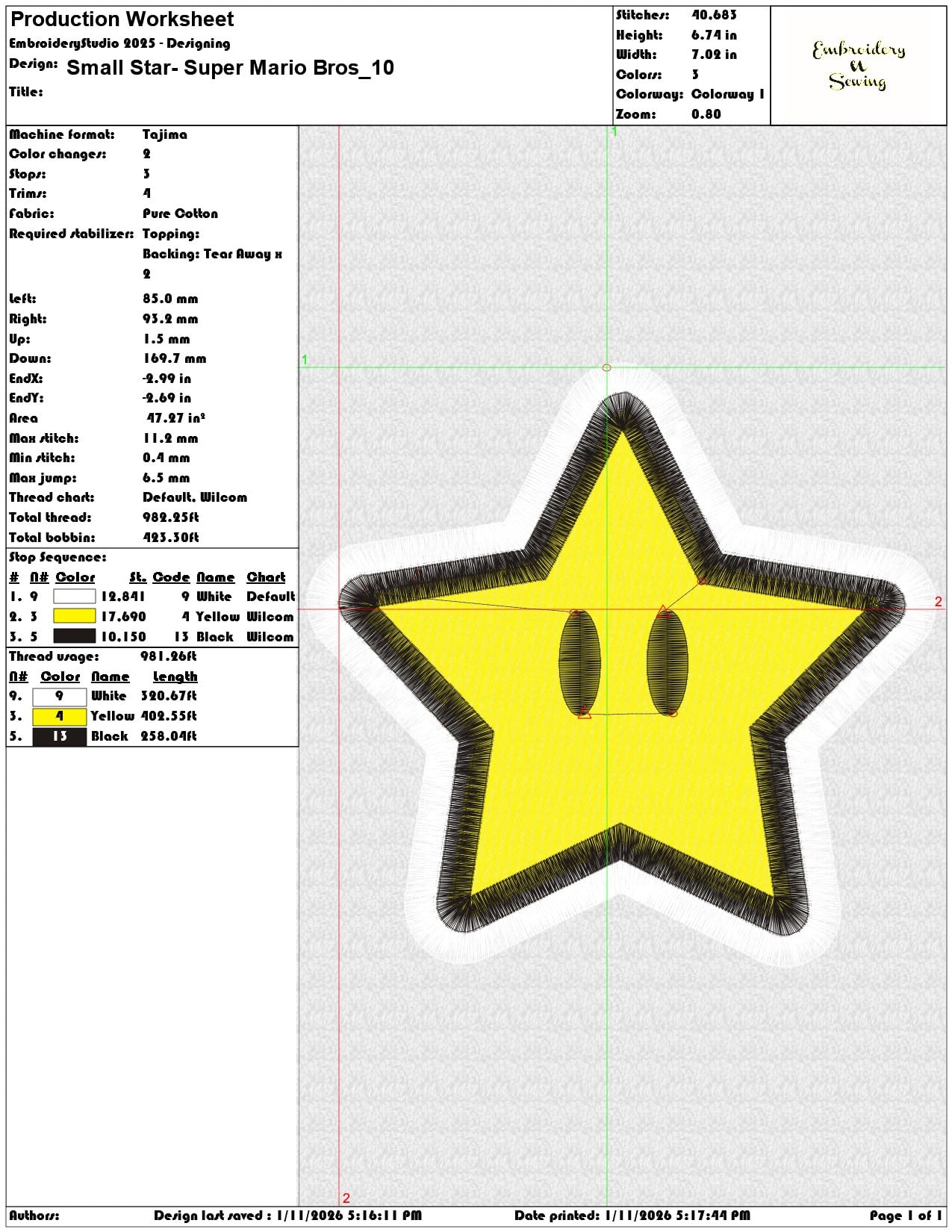 Small Star Super Mario Bros   - Elegant embroidery design file - instant download — view 3