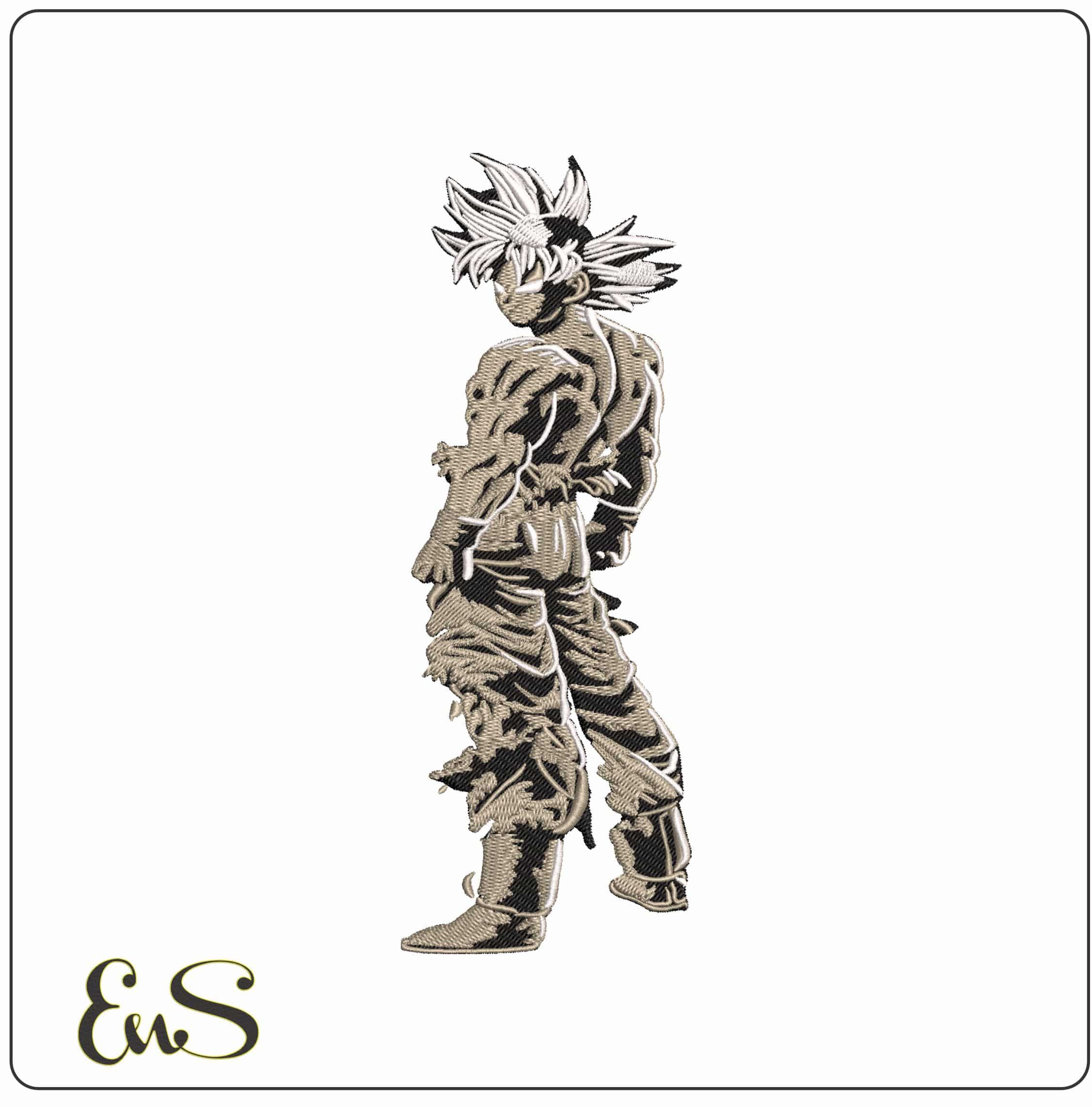 Son Goku standing Dragon Ball Anime   - Elegant embroidery design file - instant download
