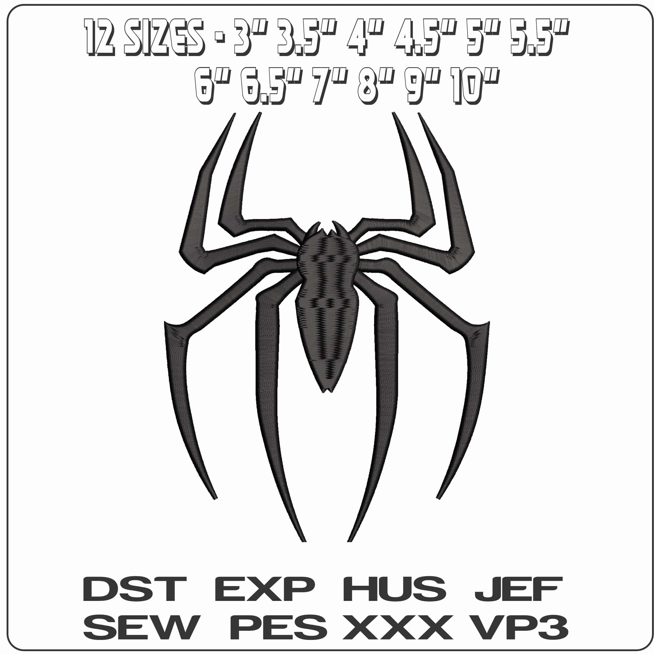 SpiderMan Logo  - Elegant embroidery design file - instant download — view 2