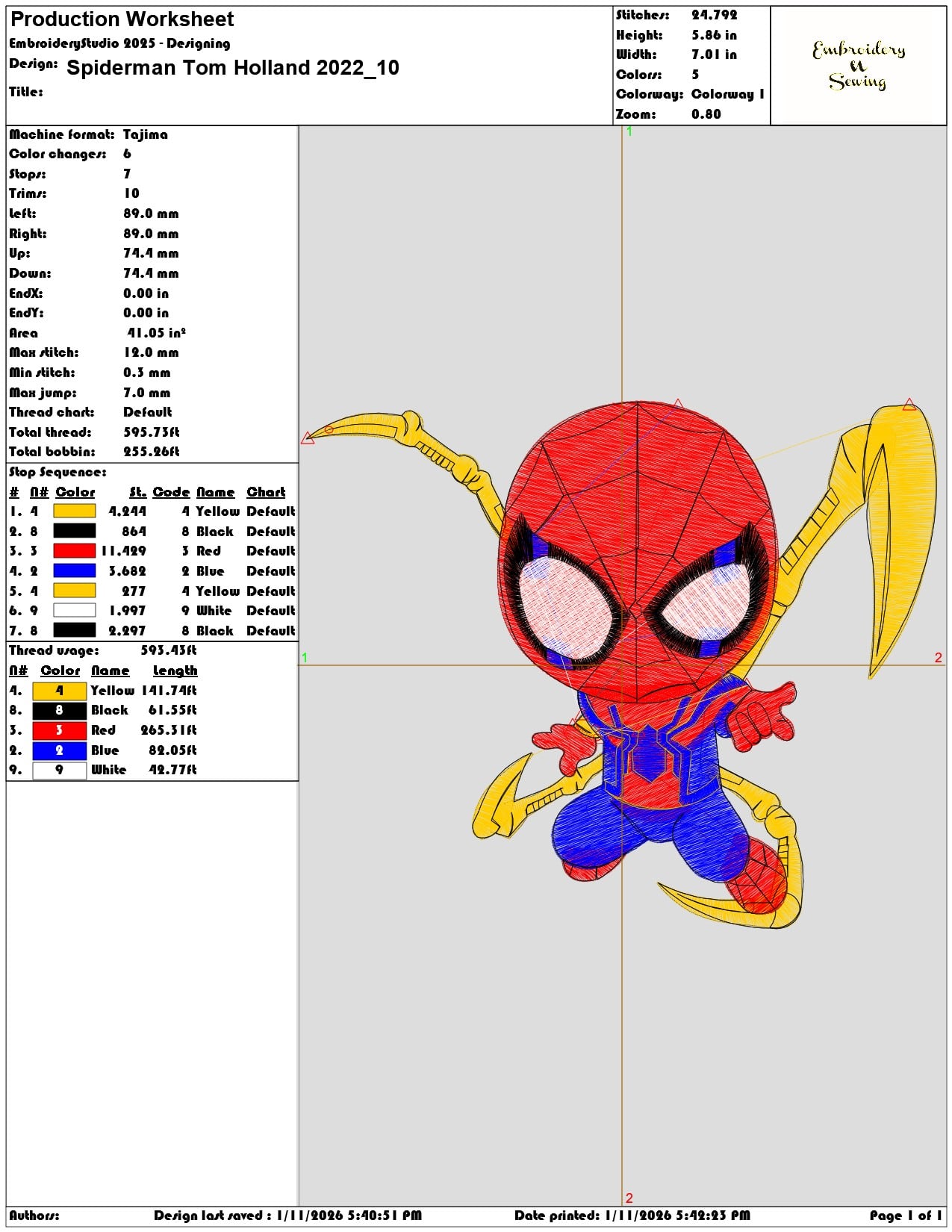 Spiderman Tom Holland 2022  - Elegant embroidery design file - instant download — view 3